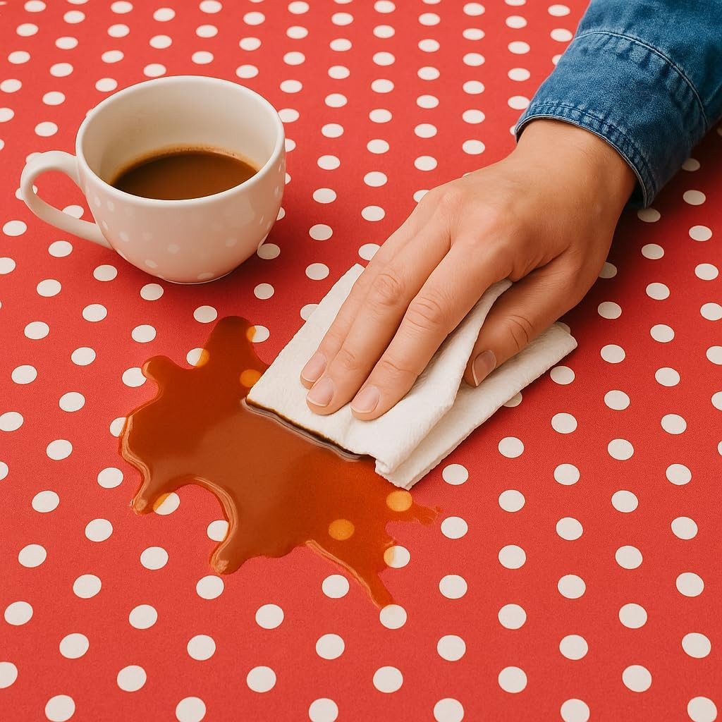 texpot Tischdecke PVC Wachstuch mit Punkten günstig online kaufen