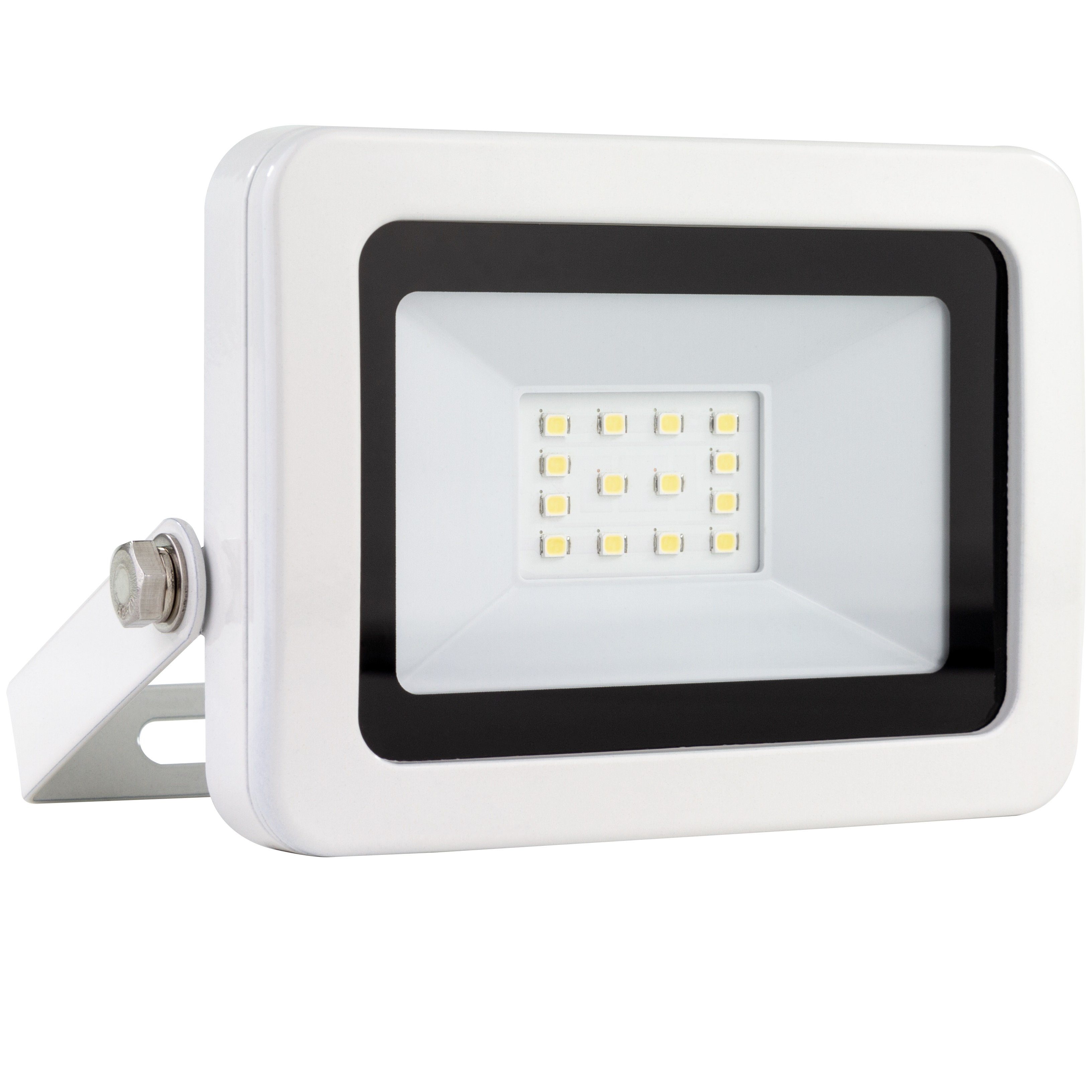 REV LED Flutlichtstrahler FLARE, LED, Tageslichtweiß, 10 Watt, IP65, weiß