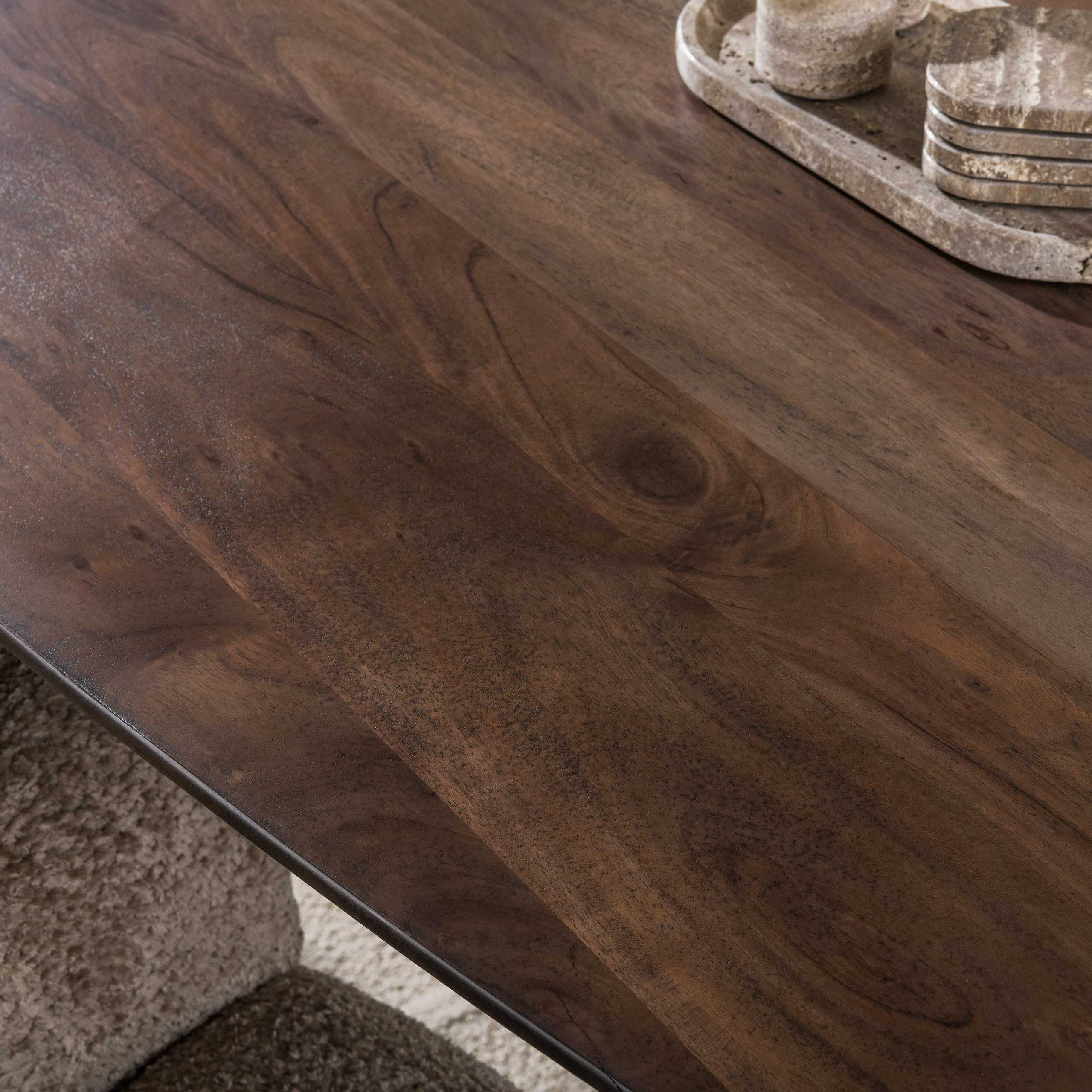 Maison ESTO Esstisch Esszimmertisch ELVAN dänisch oval Massivholz braun, in 3 Größe erhältlich: 150 cm, 180 cm und 215 cm – Bild 3 von 5