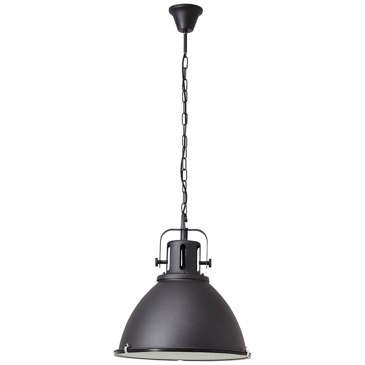 Brilliant Pendelleuchte Jesper, Lampe Jesper Pendelleuchte 47cm Glas schwarz  1x A60, E27, 60W, geeig