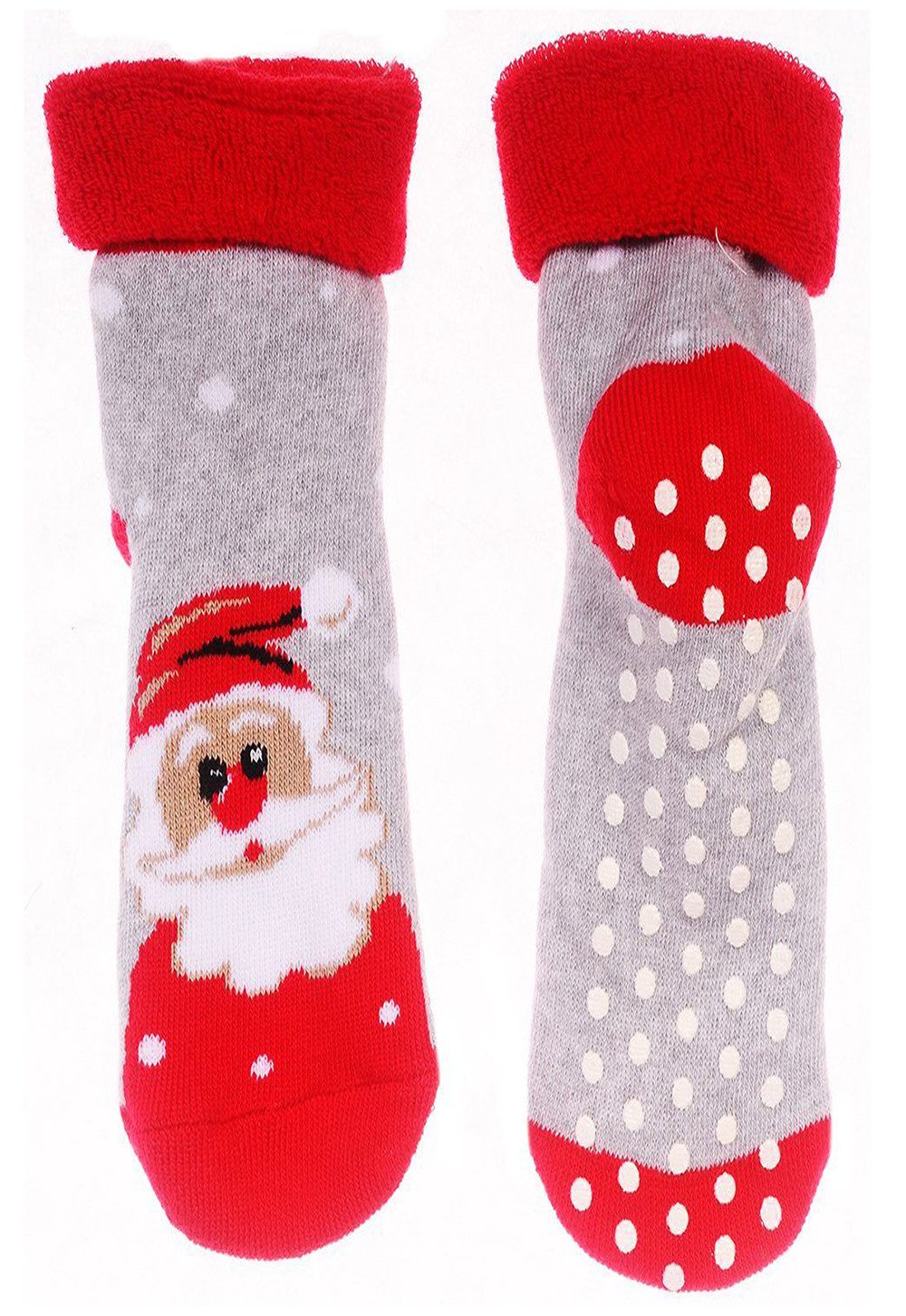 Thermosocken Socken Weihnachten Weihnachtssocken Antirutschsocken Socken mit ABS