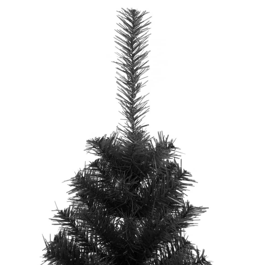 vidaXL Künstlicher Weihnachtsbaum Künstlicher Weihnachtsbaum Ständer PVC cm 120 Schwarz mit