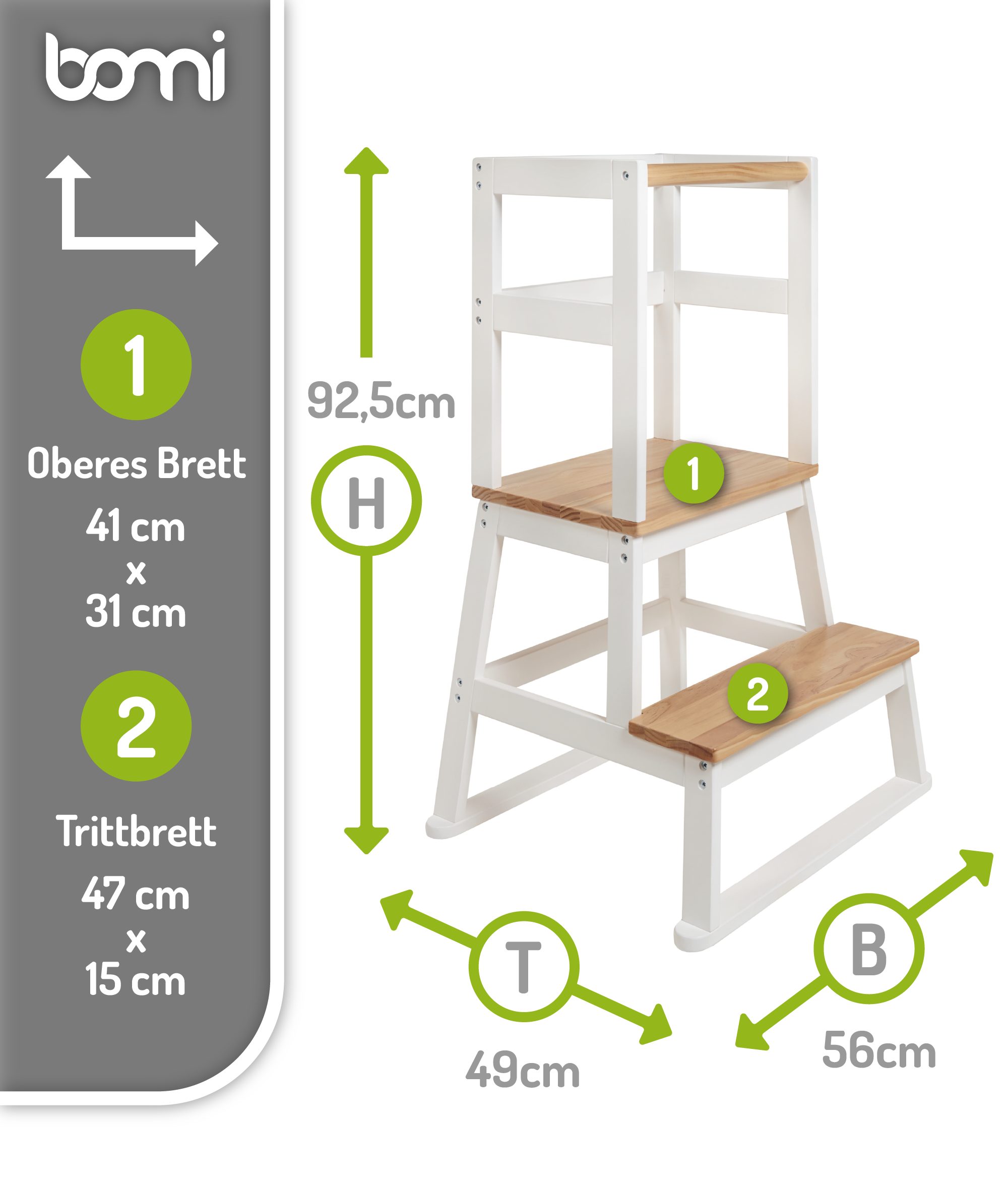BOMI Stehhilfe Lernturm Swubi (1 St), Montessori Kinder Schemel Kinderhocke günstig online kaufen