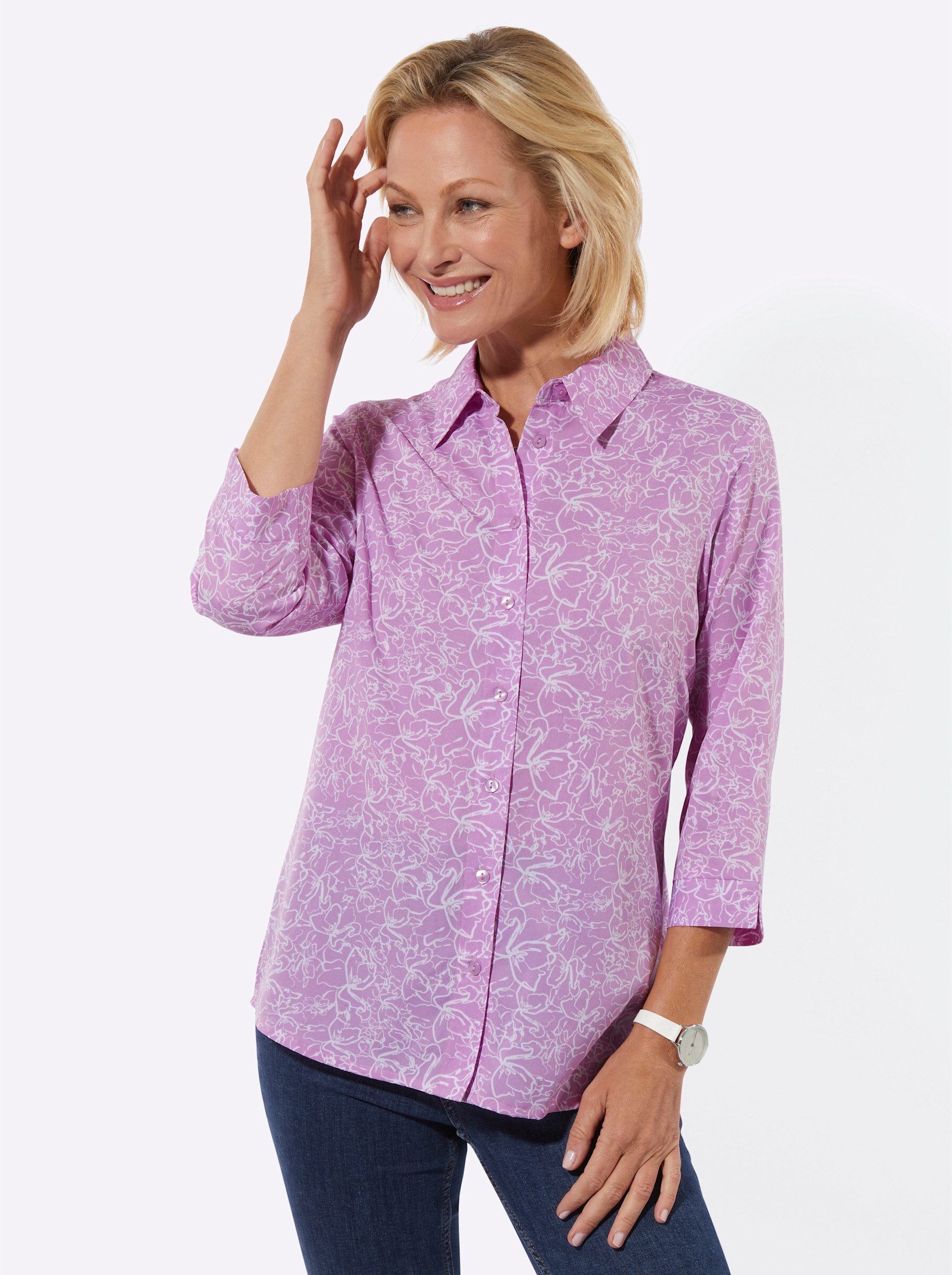 Witt Klassische Bluse Hemdbluse 3/4-Arm günstig online kaufen