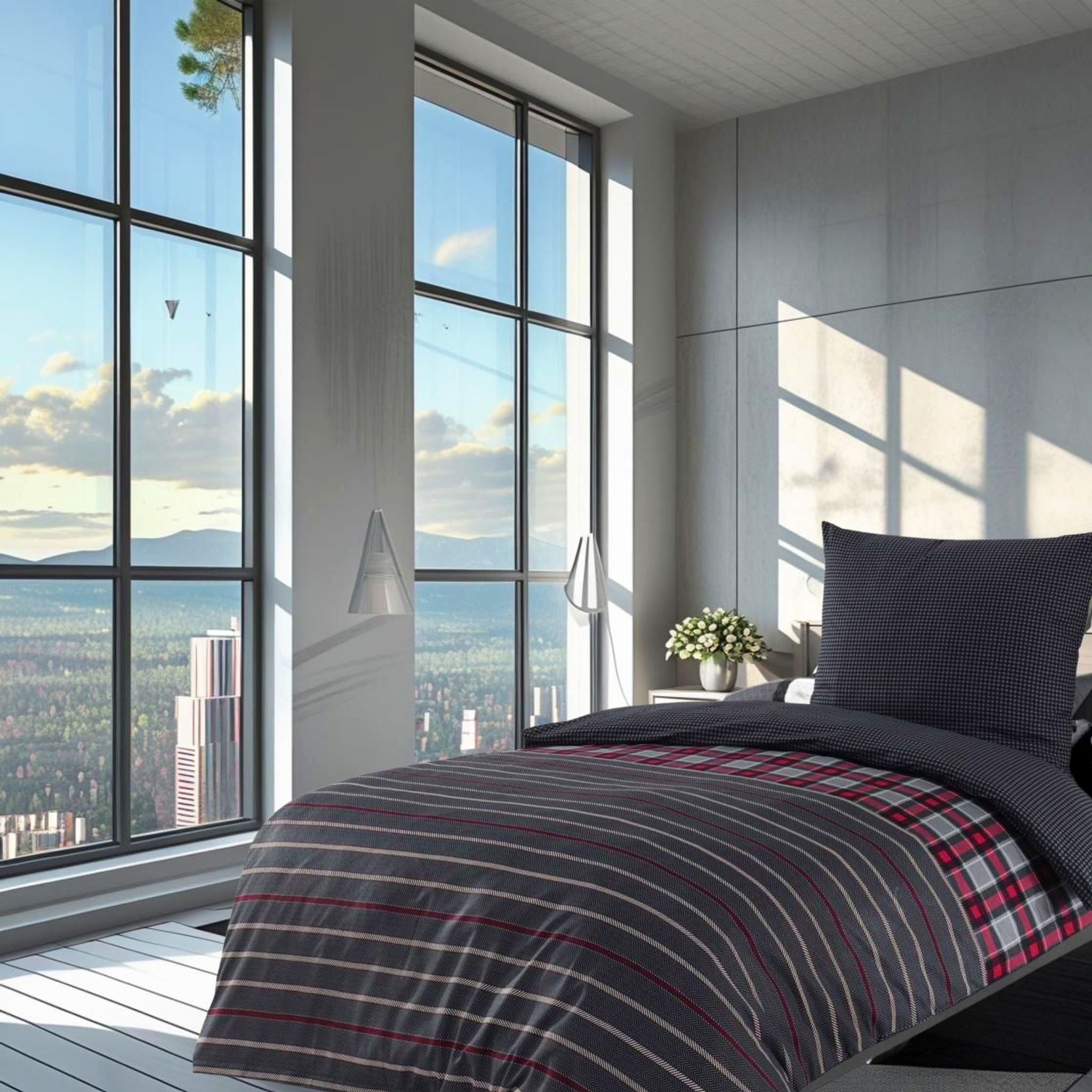 Leonado Vicenti Bettwäsche Baumwolle Wendebettw. 135x200 155x200 155x220 200x200 200x220 240x220, Renforce, 2 teilig, Reaktivdruck für brillante, langanhaltende Farben, klassisch-modern