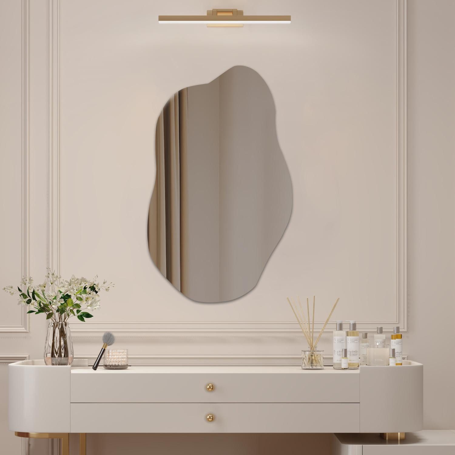 WDWRITTI Schminkspiegel Wand Kosmetikspiegel Wandspiegel Asymmetrisch günstig online kaufen