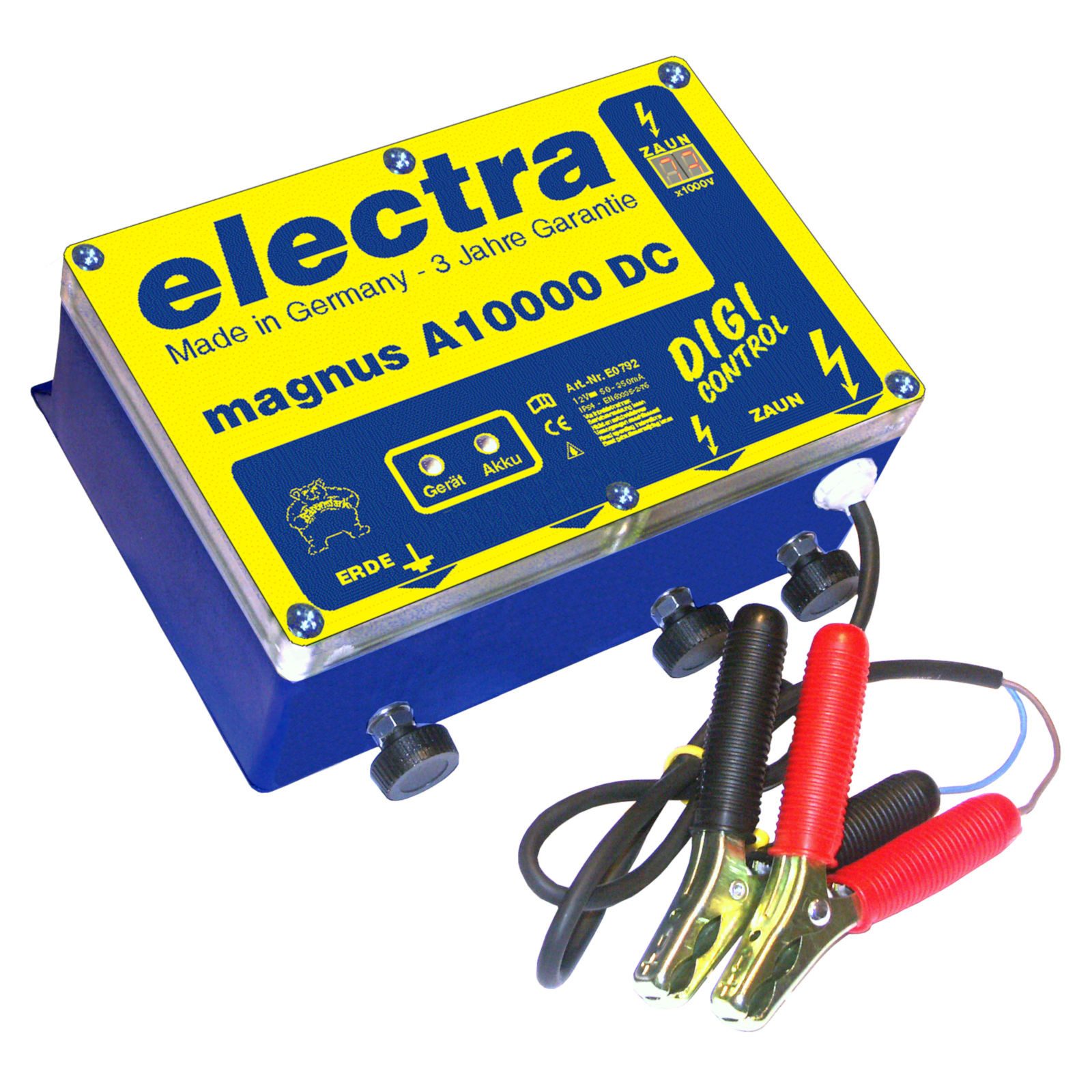Electra Weidezaungerät Electra Elektrozaungerät magnus A10000DC, Hochleistungsgerät für de...
