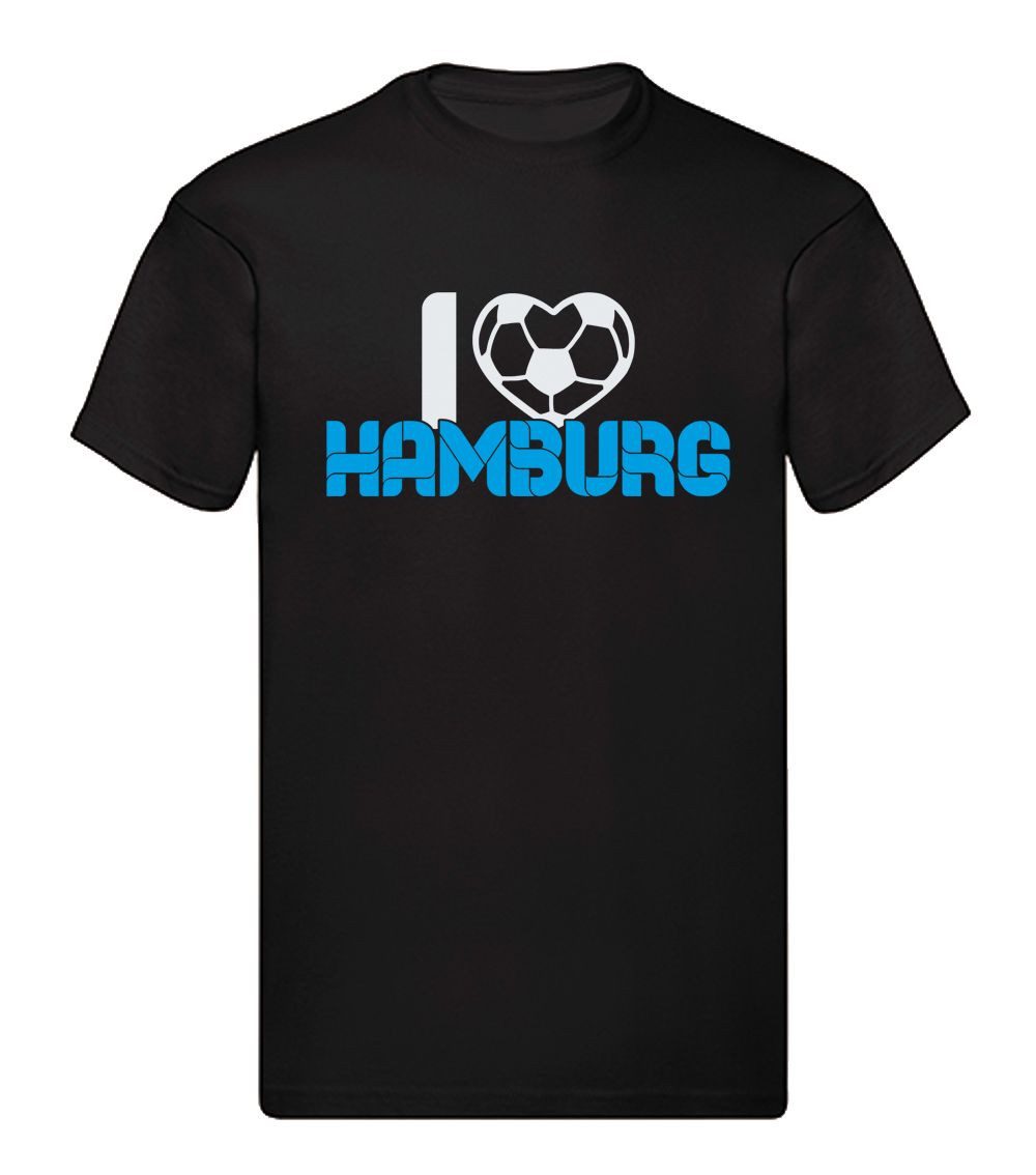 G-graphics T-Shirt I love Hamburg (1-tlg) Herren T-Shirt mit einem Motiv für den echten Fan