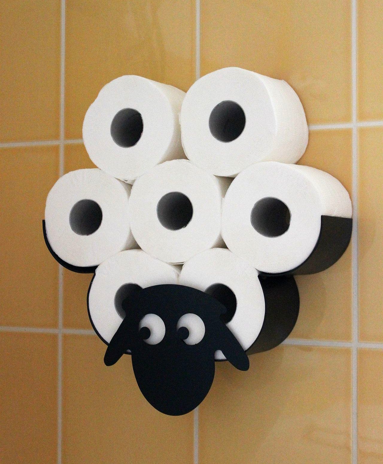 DanDiBo Toilettenpapierhalter Schaf Wand Schwarz Metall günstig online kaufen