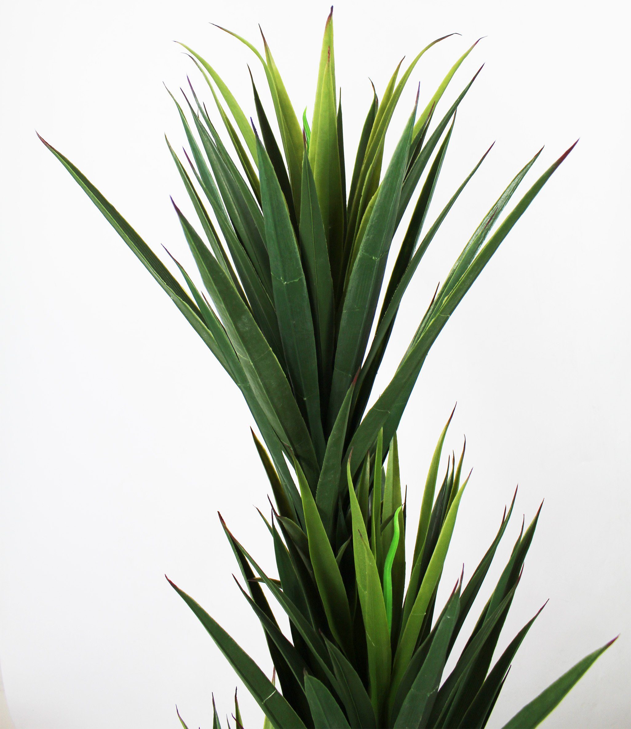 Arnusa, Palme Höhe Yucca, 150 beschwerten Topf im mit Yucca künstliche künstliche Topf Pflanze Kunstpalme cm, Kunstpflanze