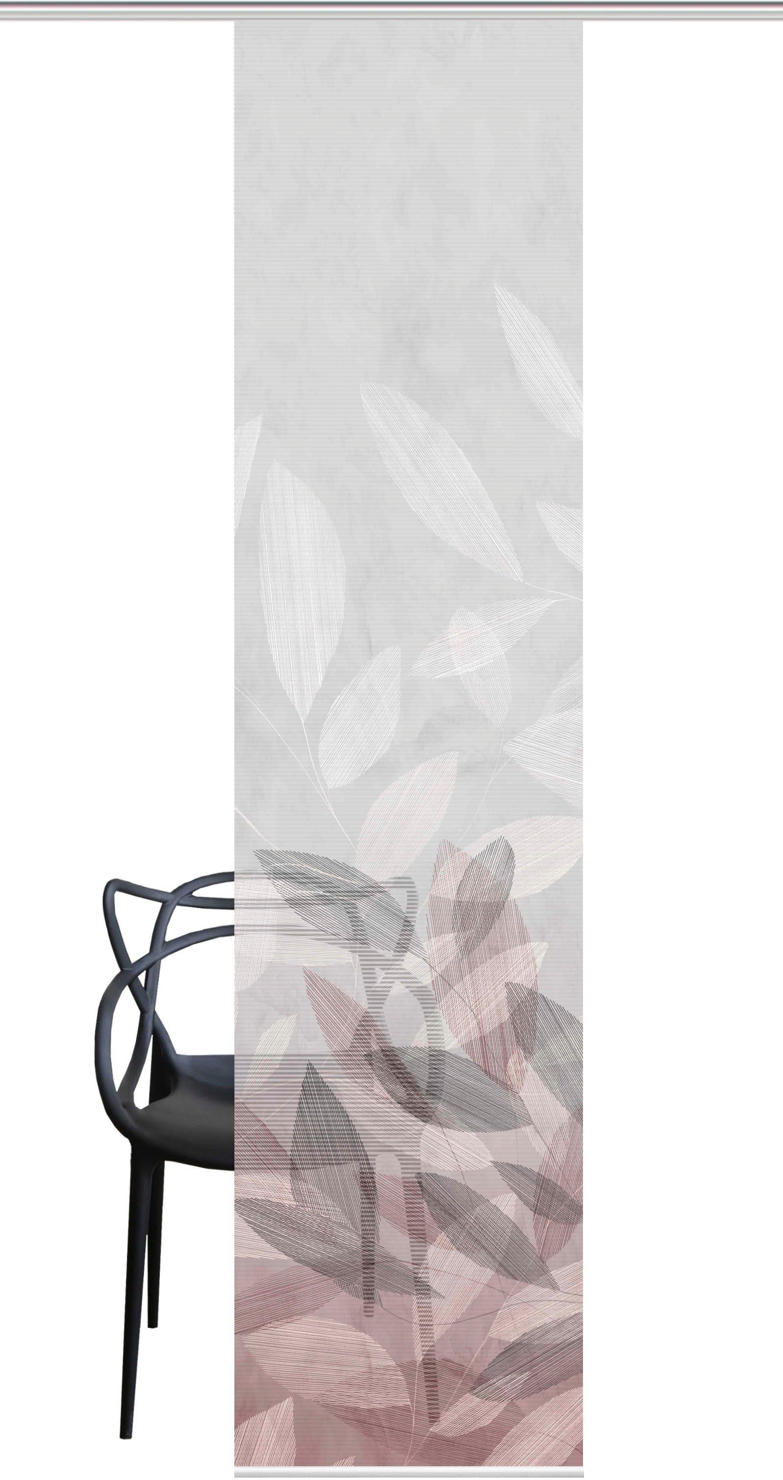 Vision S Schiebegardine ABBE (1 St), Paneelwagen, halbtransparent, Schiebevorhang digitalbedruckt ABBE