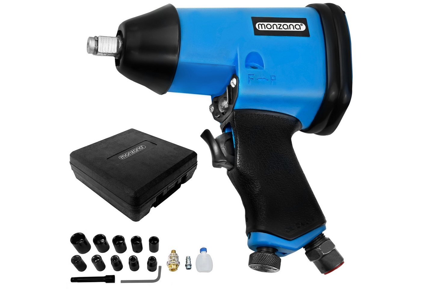 Thumbnail - monzana Druckluftgeräte-Set, Druckluft Schlauchaufroller automatisch 10m 1/4" Schlauchtrommel