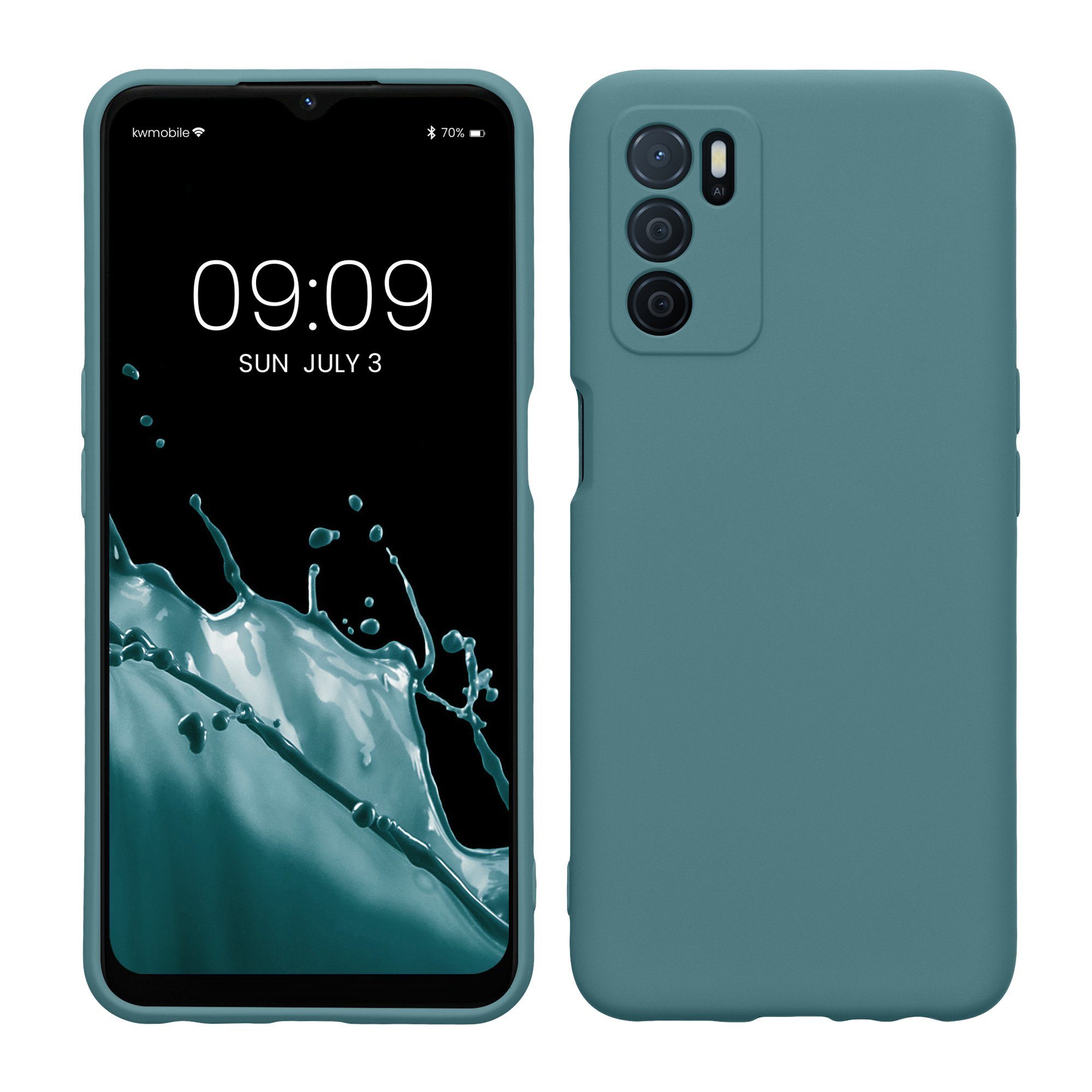 kwmobile Handyhülle Slim Case für Oppo A16 / A16s / A54s, Hülle Silikon Handy - Handyhülle gummiert