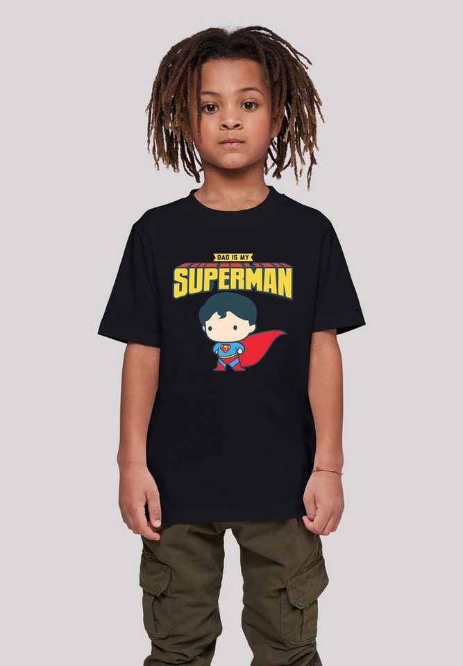 F4NT4STIC Kurzarmshirt Kinder Superman My Dad Is My Hero with Kids Basic Tee  (1-tlg)