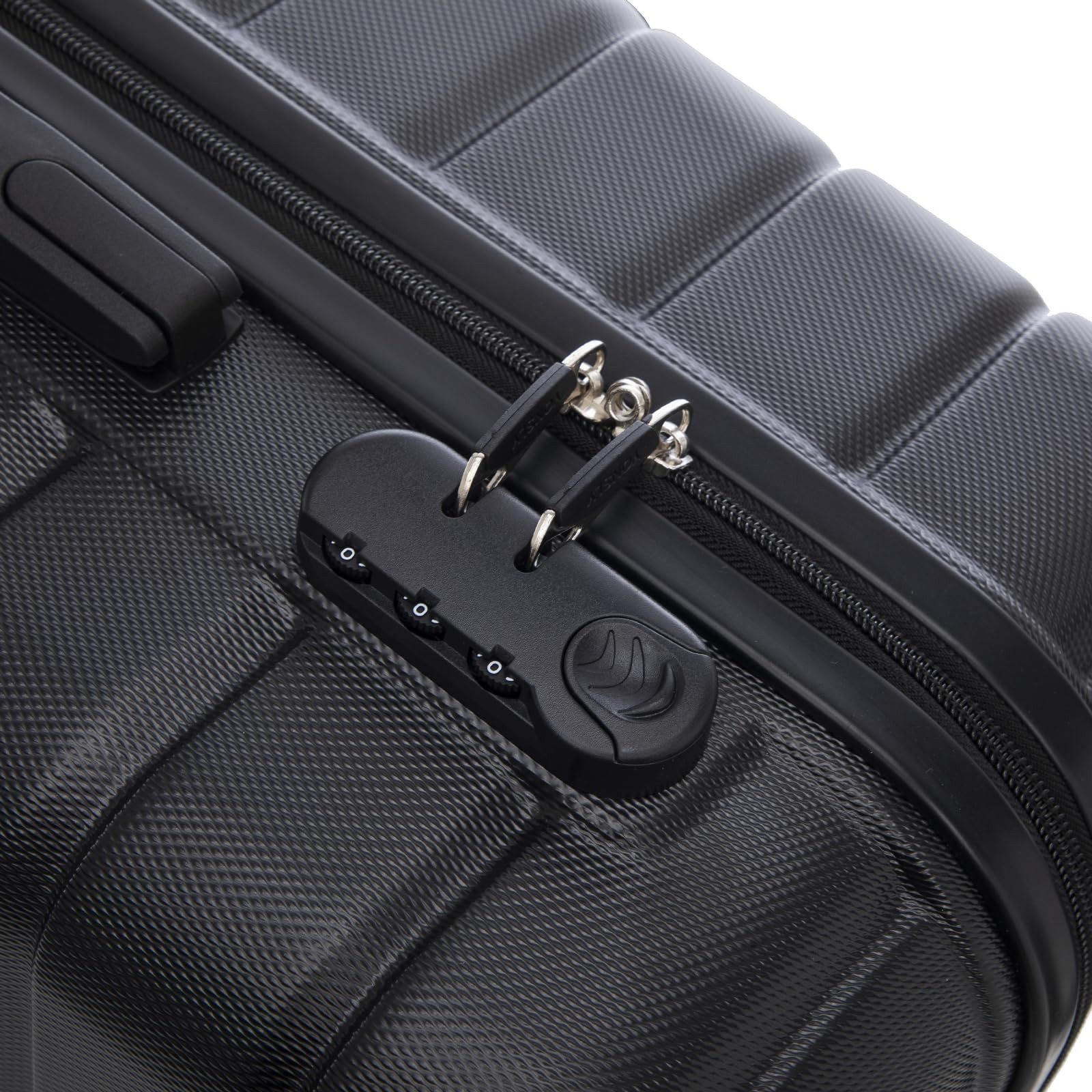 YONSLY Kofferset Reisekoffer Trolley Rollkoffer Hartschale in Größen S/M/L/XL, 4 Rollen, (Einzelkoffer, 1 tlg., Größe wählbar: S, M, L oder XL), aus ABS mit Zahlenschloss, 360°-Rollen und weichem Gummigriff