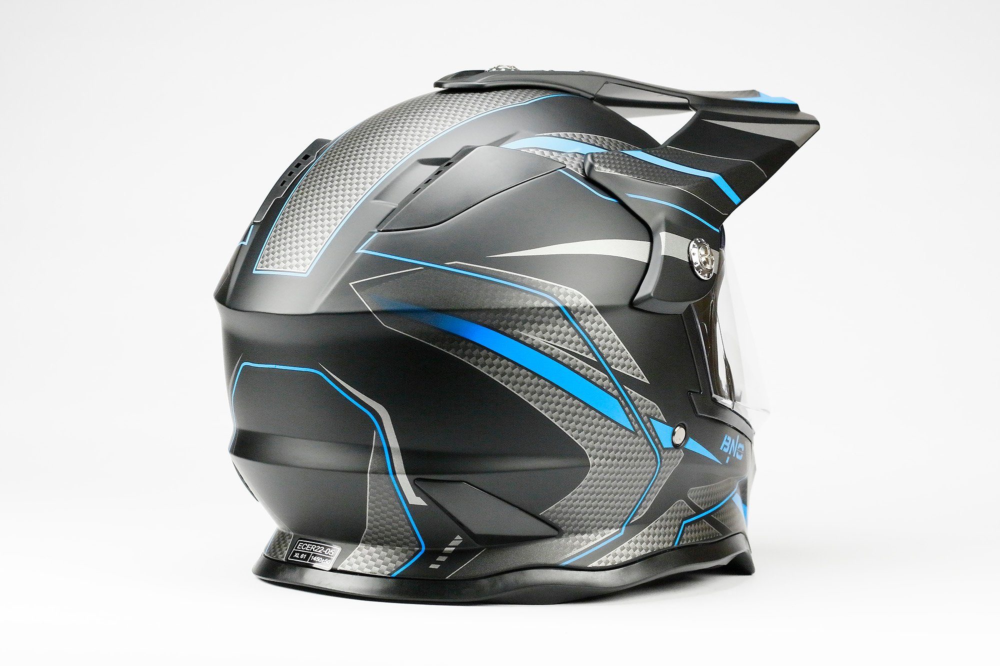 BNO Motorradhelm BNO Cross-3 Integralhelm, Crosshelm mit Visier, Visier Wechselbar, Schild Abnehmbar, volle ECE Prüfung