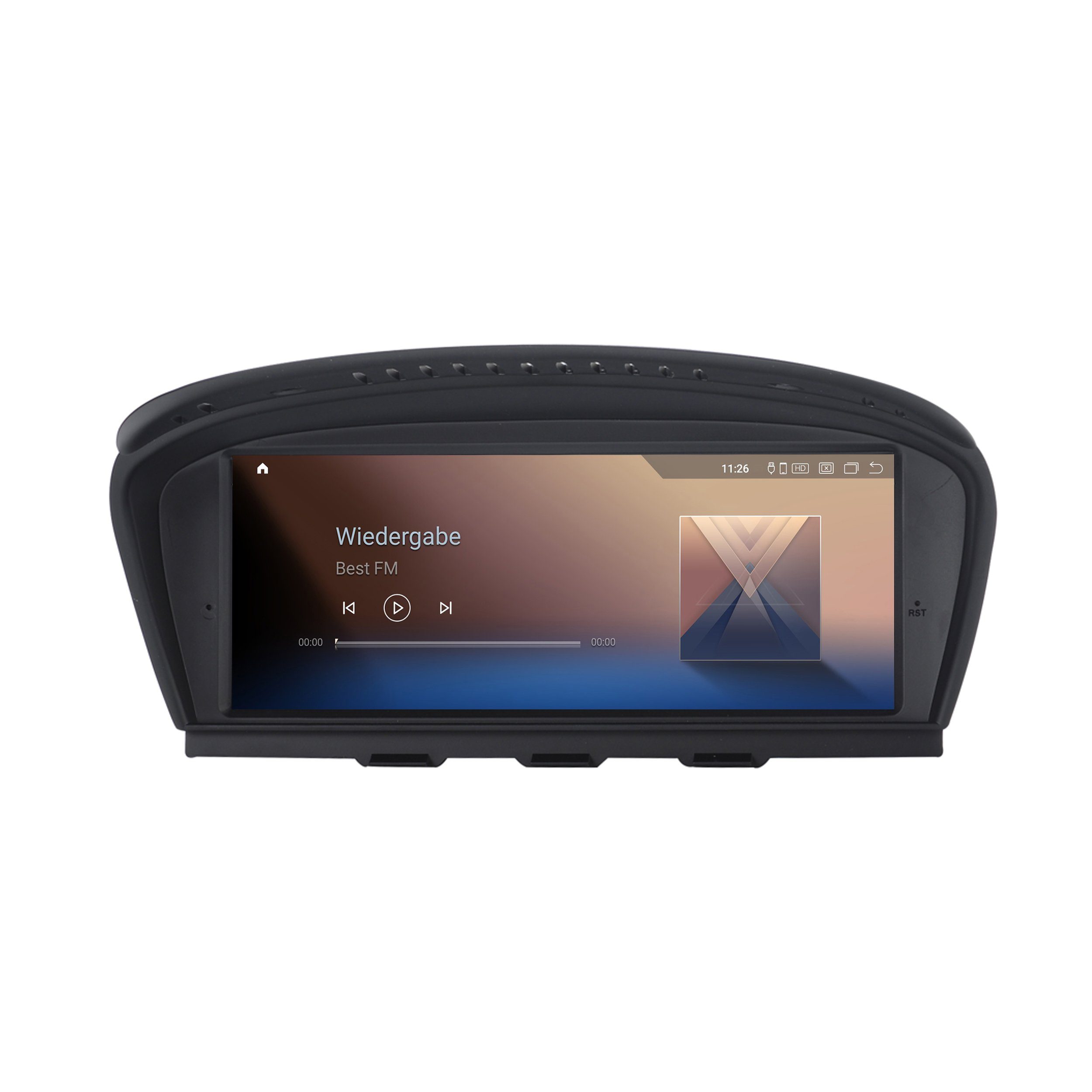 TAFFIO Für BMW E65 E66 ADAPTER AUX 8.8" Einbau-Navigationsgerät Android + GPS Touchscreen CarPlay