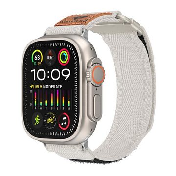 FIDDY Smartwatch-Armband Kompatibel mit Apple Watch-Armbändern 42/44/45/49 mm, Nylon-Ringband, Klettverschluss, passend für iWatch-Serie