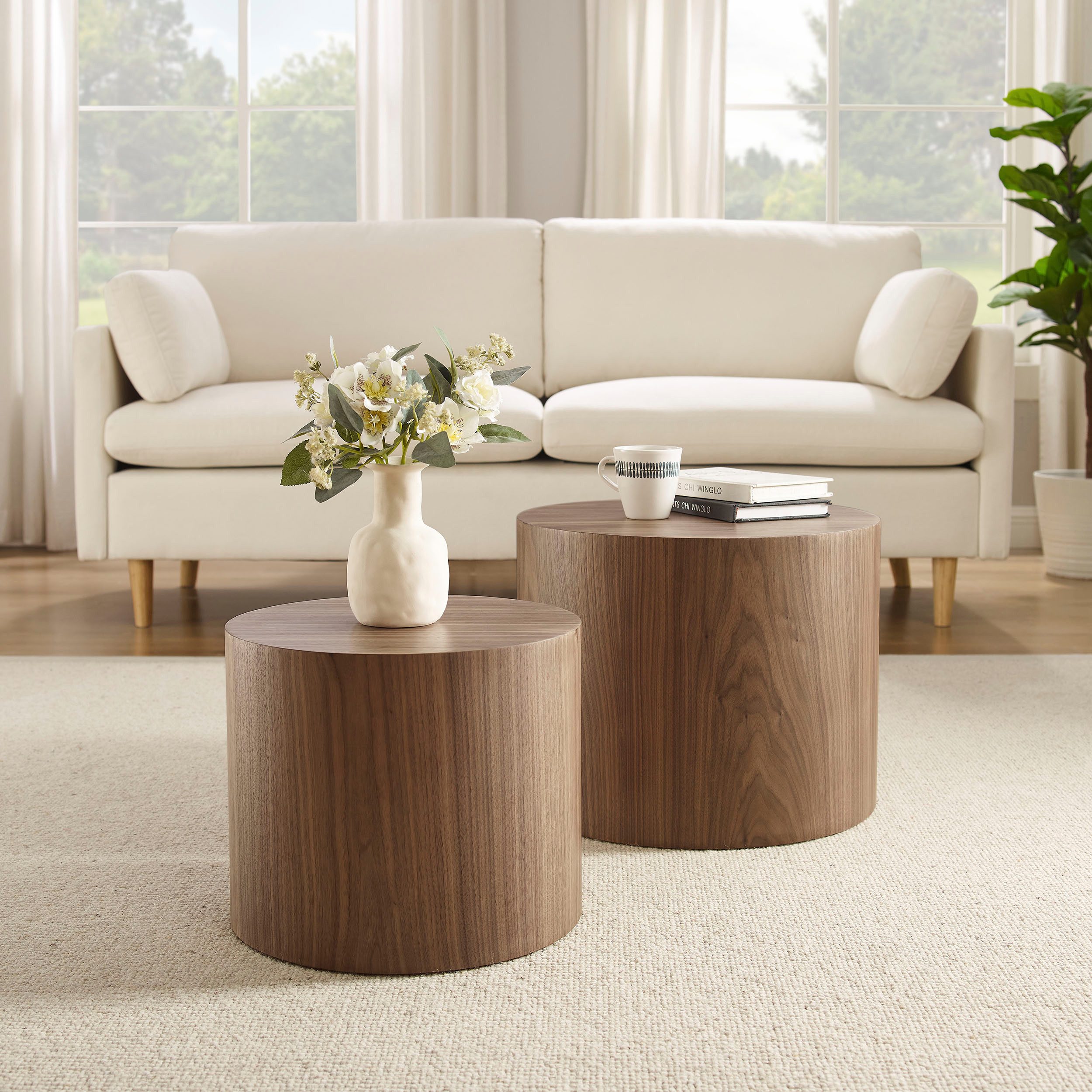 SalesFever Couchtisch Coffeetable im 2er-Set: Stilvoller Mittelpunkt (2-St), mit Holzfurnier