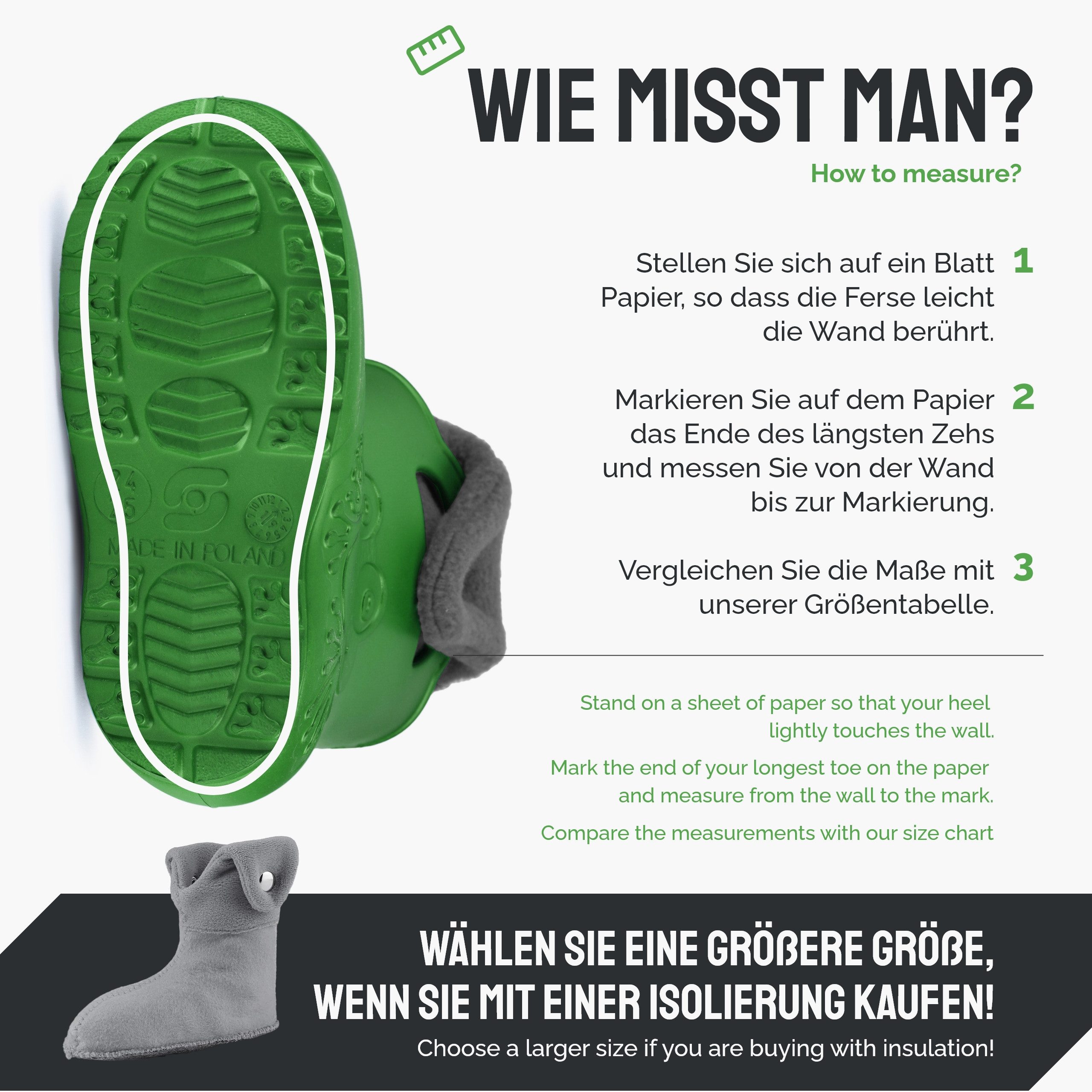 Ladeheid EVA Regenschuhe mit herausnehmbares Innenfutter LA-CA-04 Gummistiefel Kinder gefüttert und federleicht – Bild 2 von 5