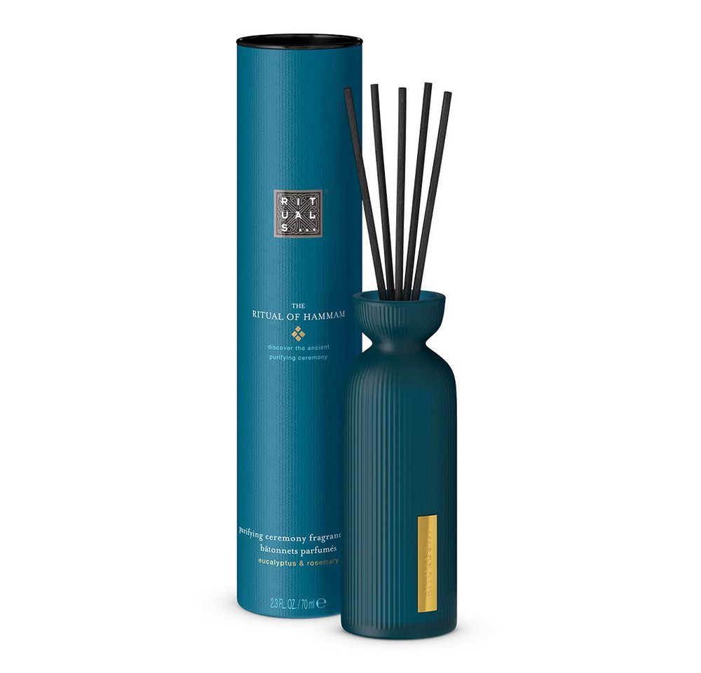 Rituals Raumduft The Ritual of Hammam Mini Fragrance Sticks – Frischer Duft 70 ml (Mini-Diffuser mit Eukalyptus & Rosmarin – 70 ml für kleine Räume)