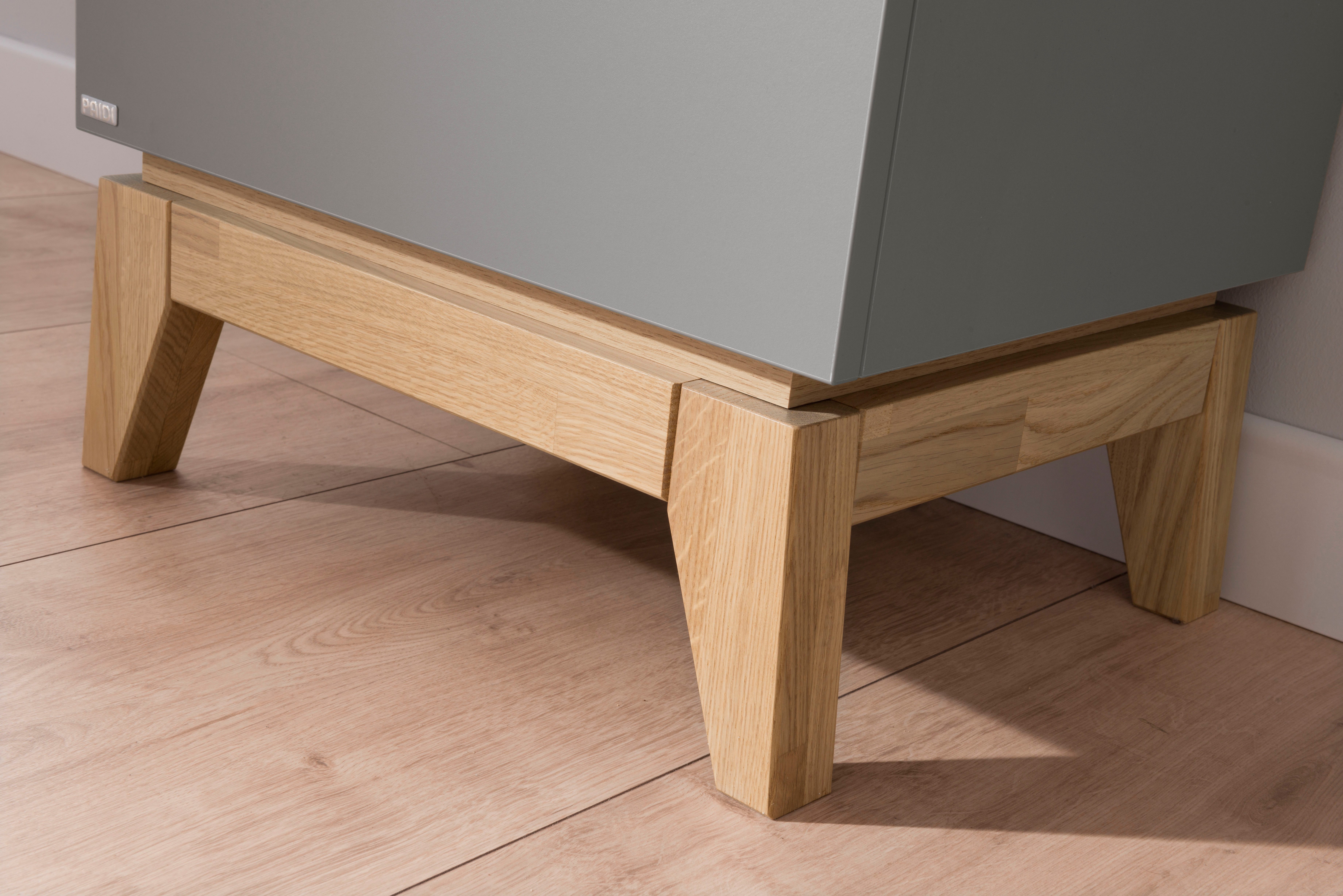 PAIDI Nachtkommode STIENE in Beige oder Grau, Schublade mit Soft-Close (B/H/T ca. 48/47/40cm), moderner und langlebiger Nachttisch mit Massivholz, geprüfte Qualität