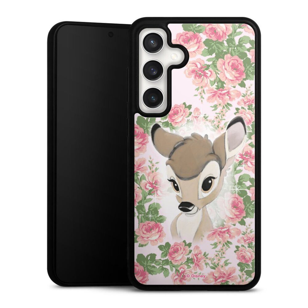 DeinDesign Handyhülle Bambi Disney Offizielles Lizenzprodukt Bambi Flower Child, Samsung Galaxy S24 FE 5G Gallery Case Glas Hülle