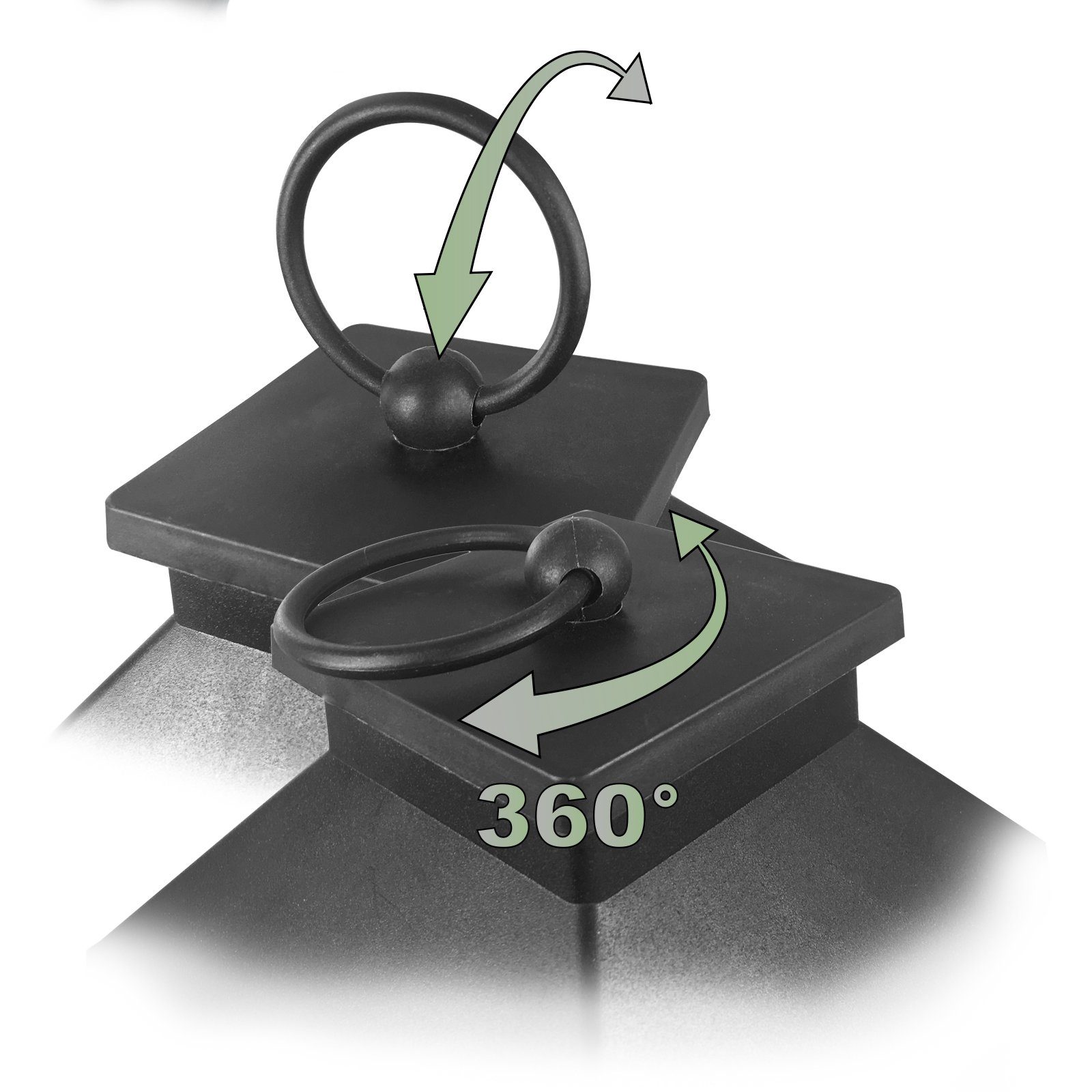 EAXUS LED Laterne Sturmlaterne mit warmweißer LED-Kerze, realistischer Flac günstig online kaufen