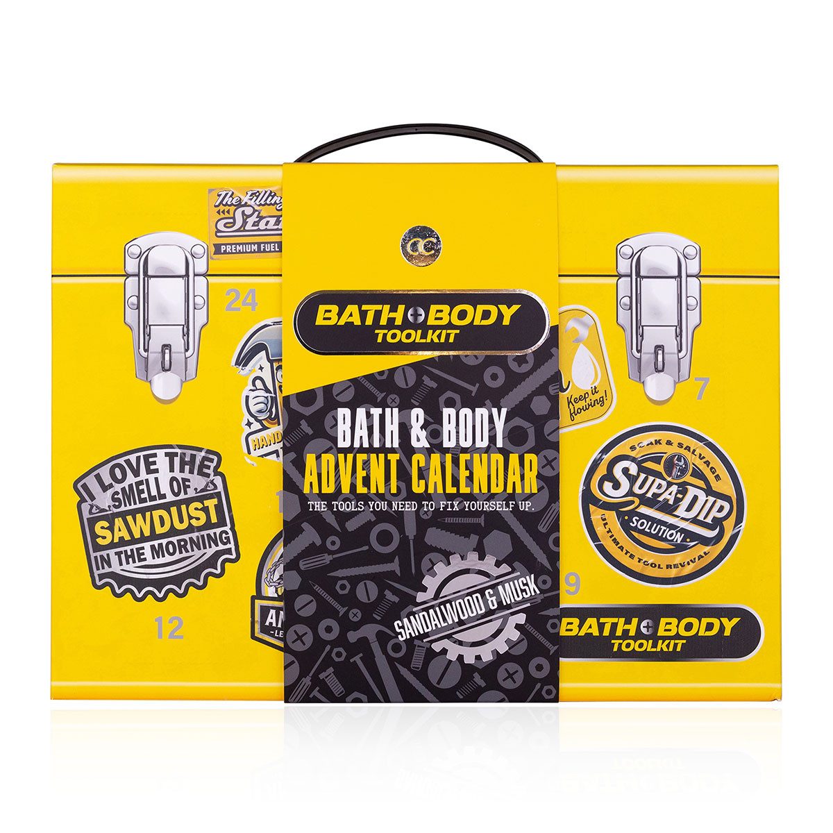 ACCENTRA Adventskalender Bath & Body Toolkit Adventskalender – 24 Pflegeprodukte für Männer, Geschenkfertige Box – ideal für die Adventszeit