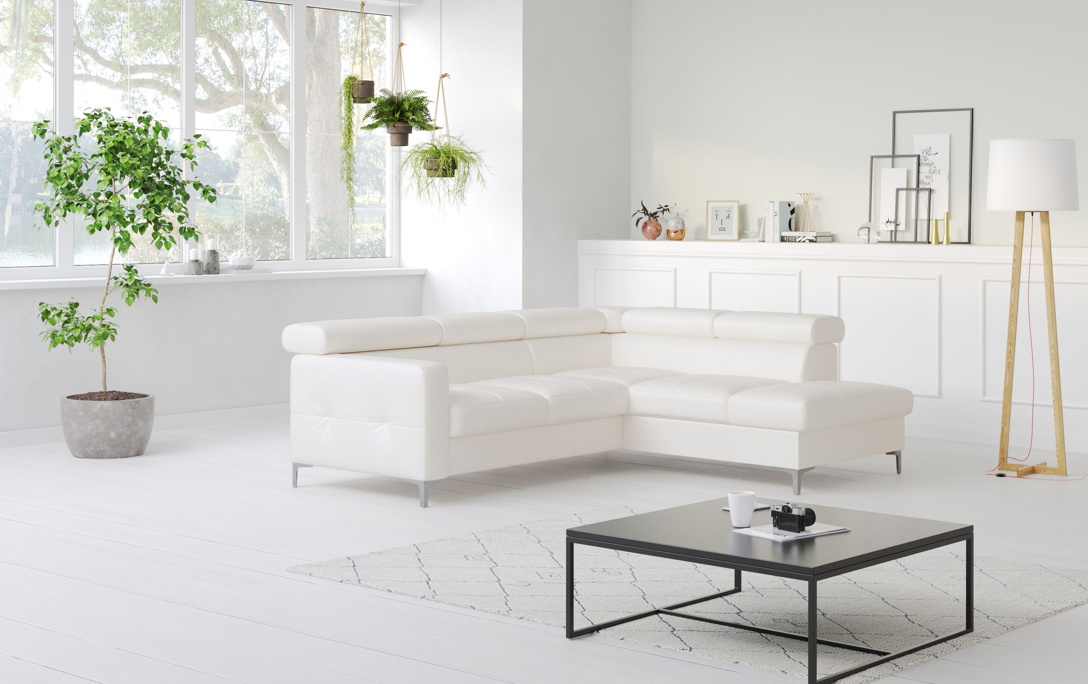 COTTA Ecksofa Sammy L-Form, mit Kopfteilverstellung, günstig online kaufen