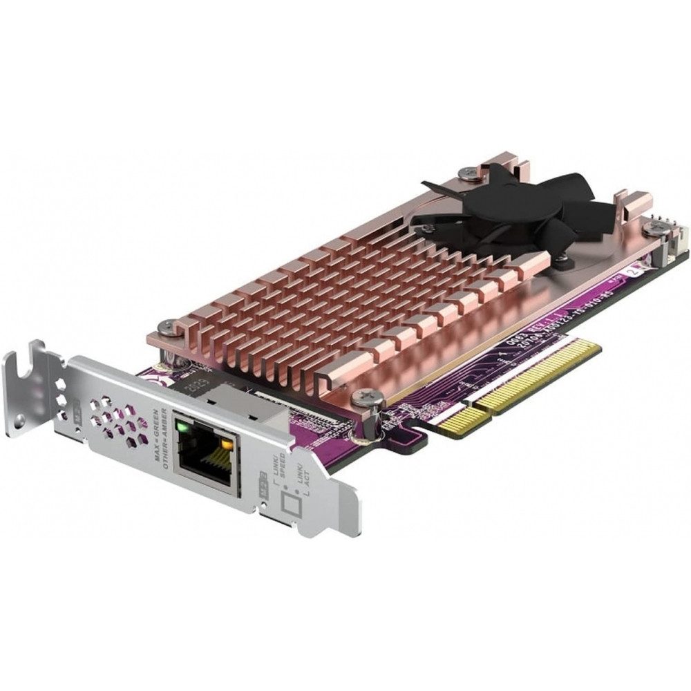 QNAP QNAP QM2-2P10G1TB NAS Erweiterungskarte Computer-Kabel, Ethernet (RJ-45), Netzwerk / Speicher-Kombination, 2 x PCIe Gen3 NVMe SSD-Steckplätze, 10GbE RJ45 Netzwerkanschluss