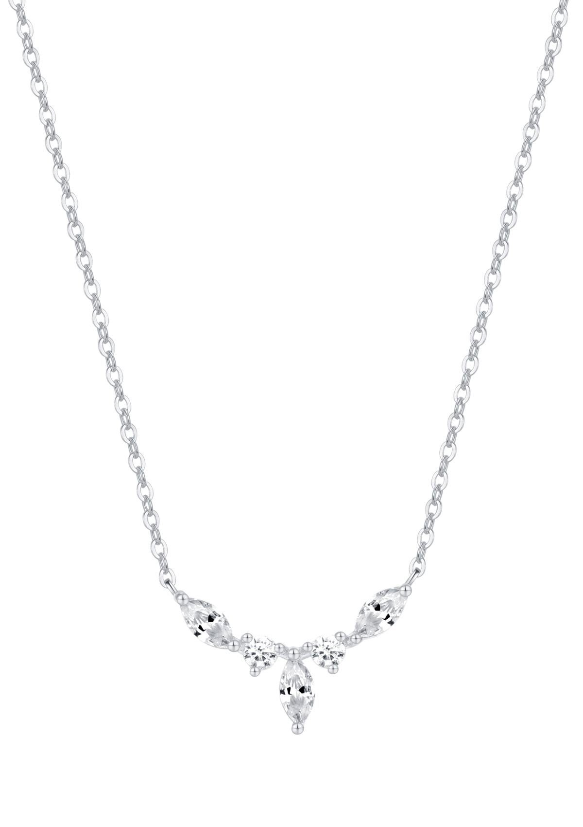 Hey Happiness Silberkette Krone Damen Zirkonia, günstig online kaufen