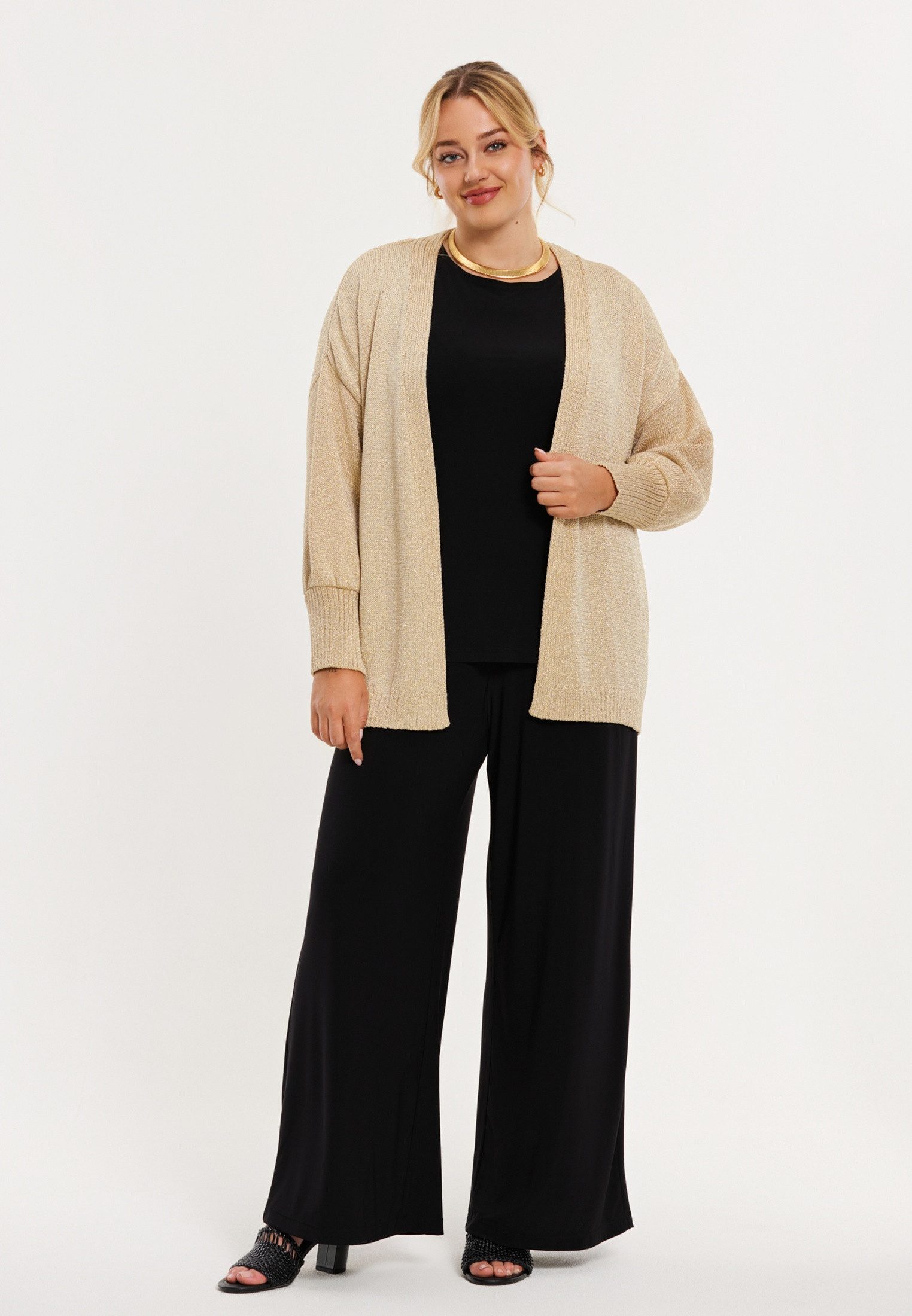 YOEK Cardigan Damen Strickjacke mit Druck