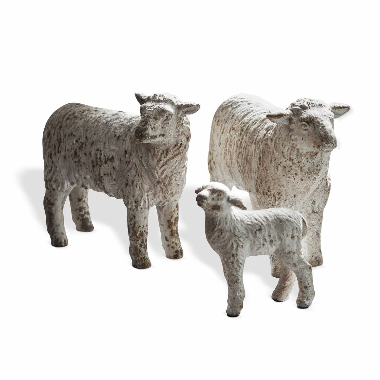 Osterfigur Schaf 3er Set Misso beige