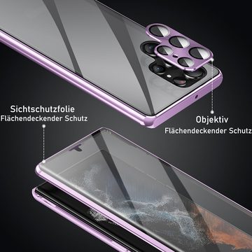 zggzerg Handyhülle Handyhülle für Samsung Galaxy S23 Ultra, 360 Grad Stoßfest Kratzfest