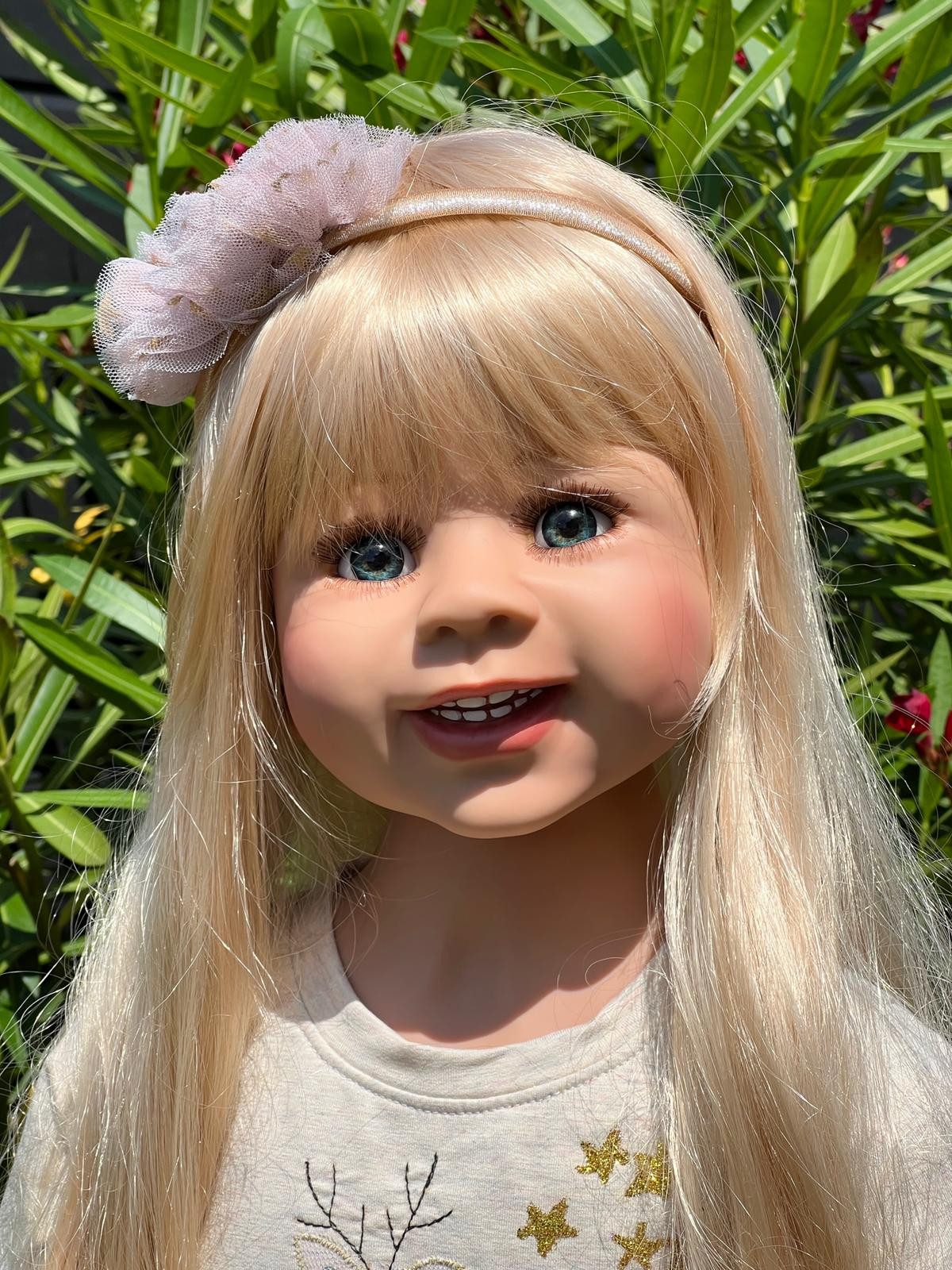 CMTPUPPENGALERIE Stehpuppe Coco von Monika Levenig - blond, rosa Kleid - 112 cm (1-tlg)