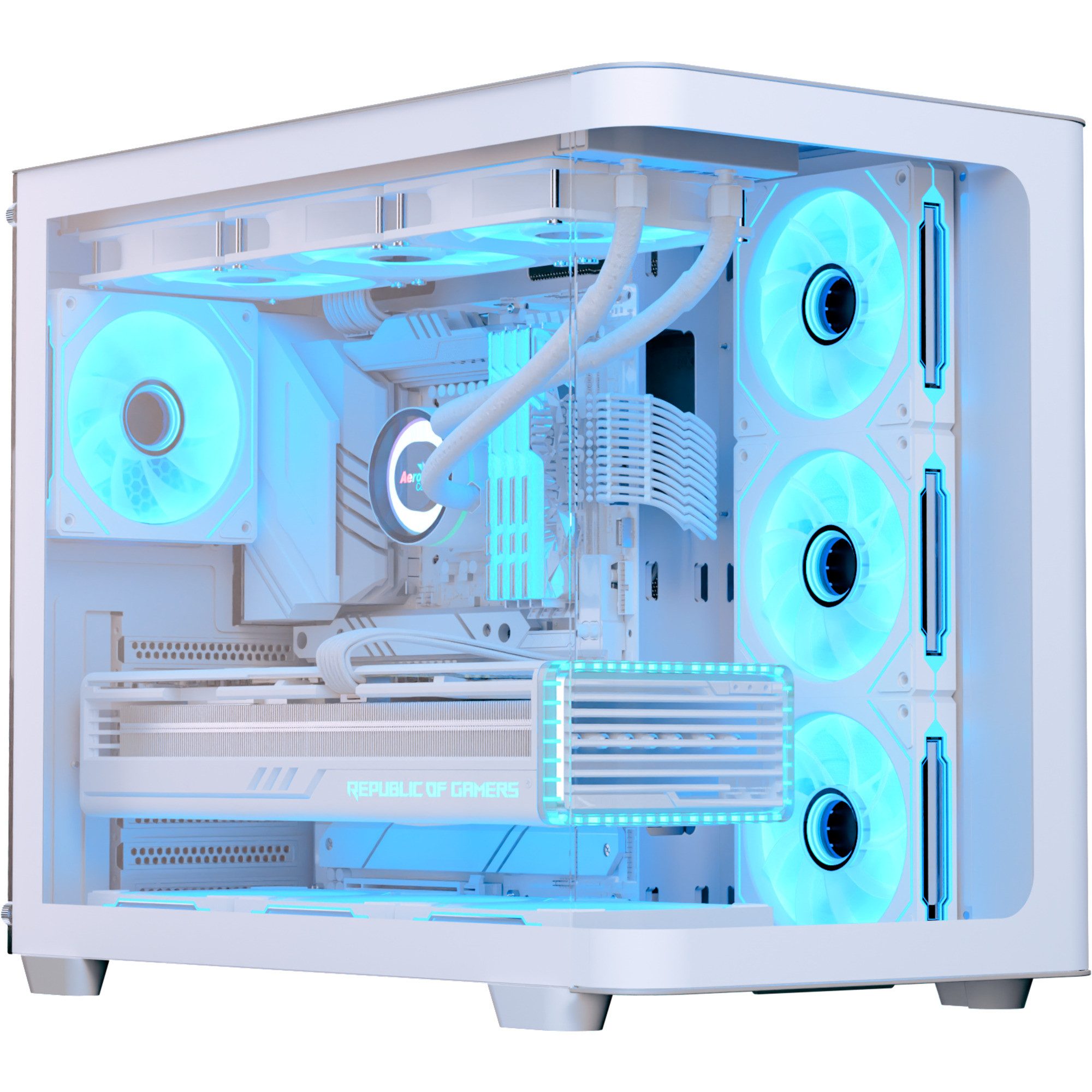Aerocool Корпуса ПК Aerocool P500C-G-WT-v1, Tower-Gehäuse, (Tempered