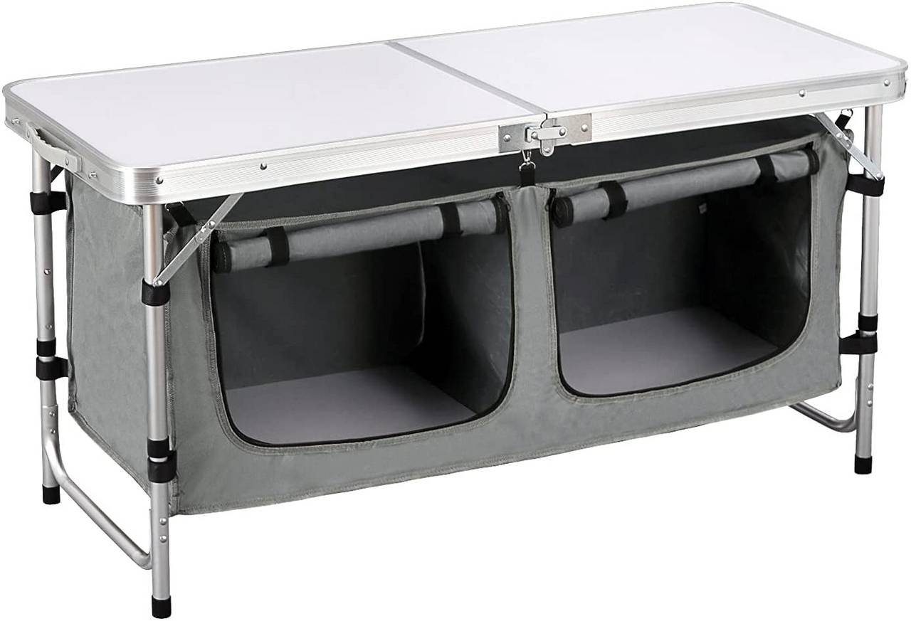 Woltu Campingtisch, Höhenverstellbar mit Stauraum, Outdoor günstig online kaufen