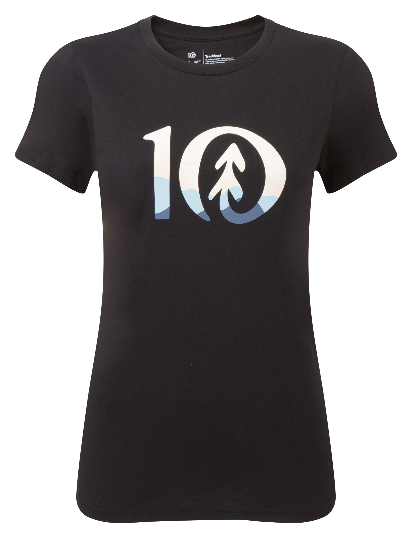 tentree T-Shirt W Mountain Sunset Ten Logo