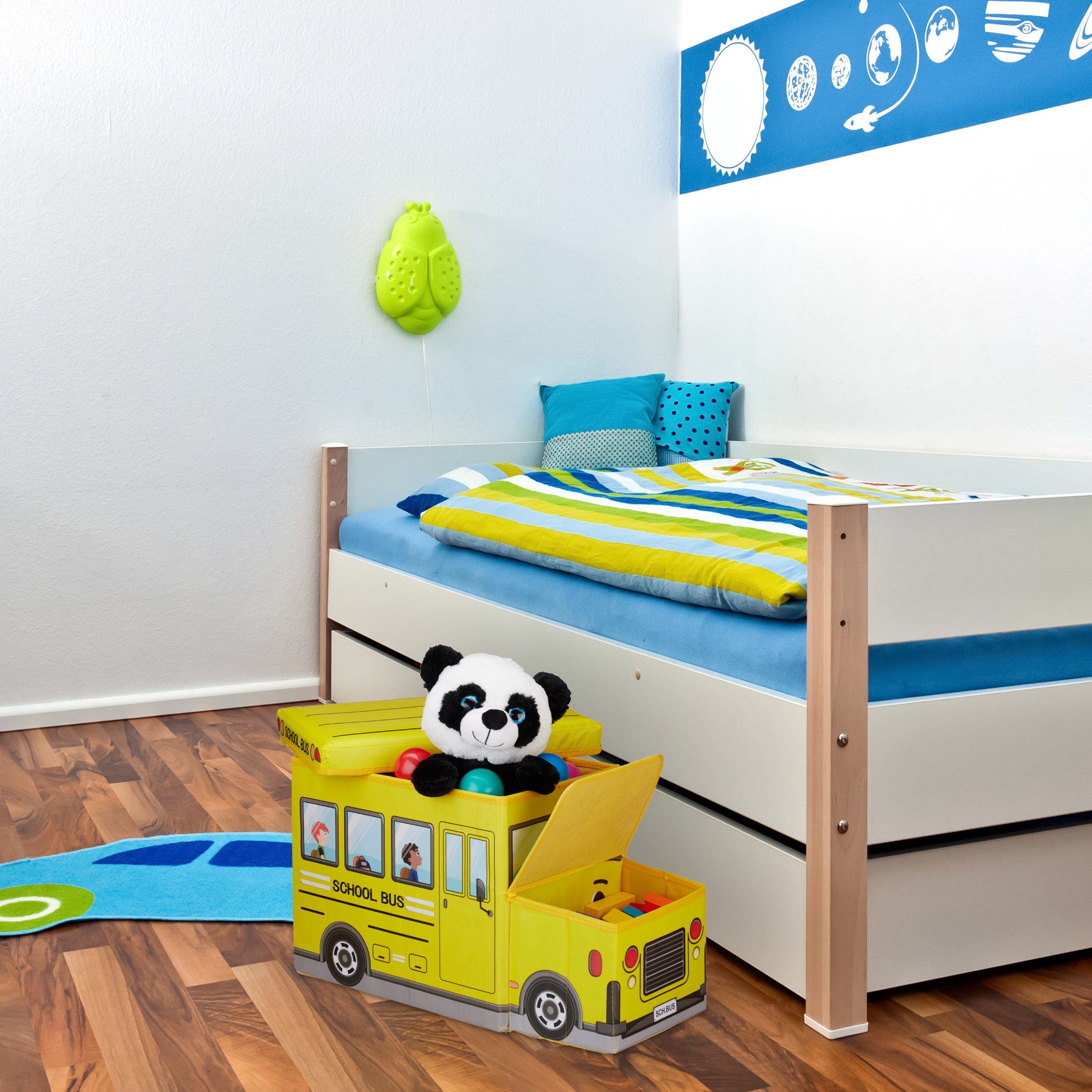 relaxdays Aufbewahrungsbox Sitzbox für Kinder, School günstig online kaufen