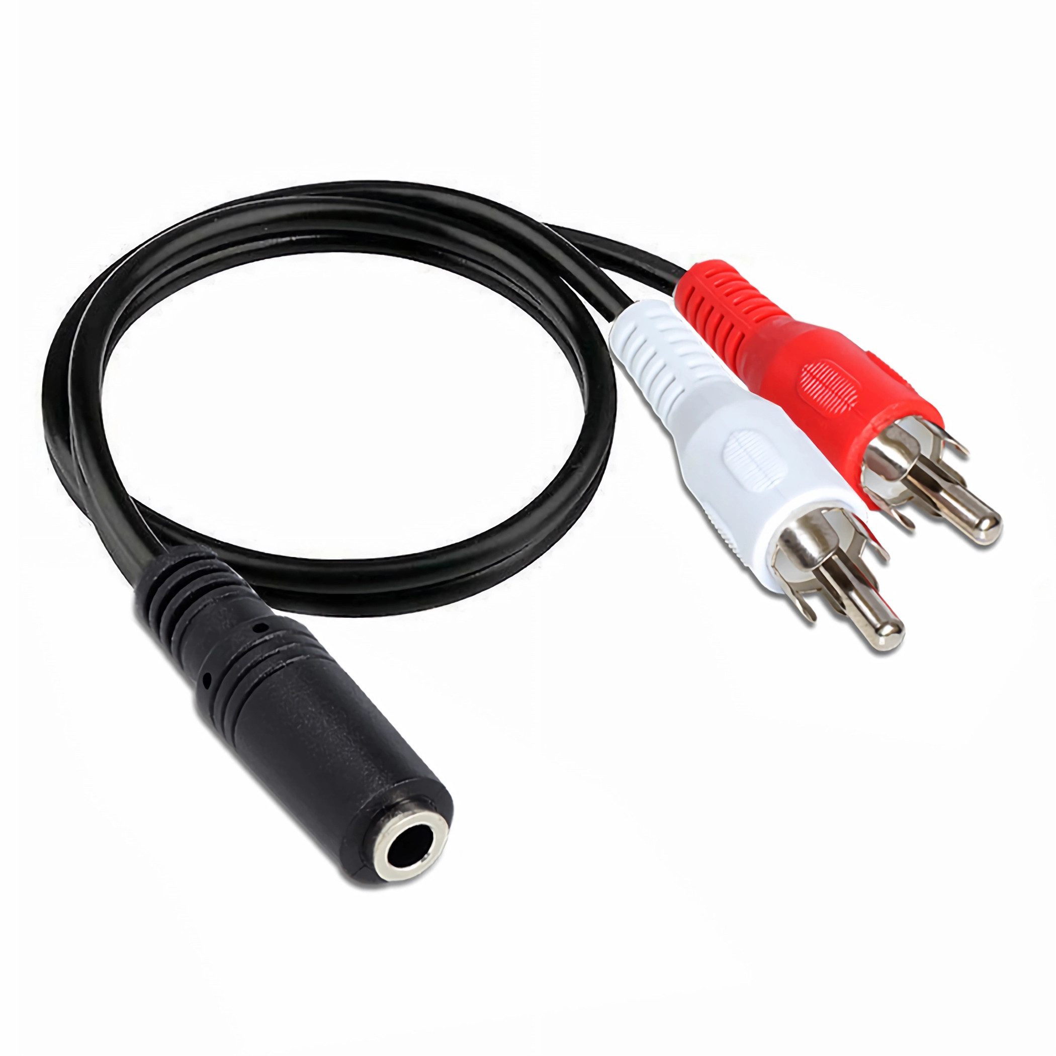 Bolwins B41 3,5mm Klinke auf 2 Cinch Kabel 30cm Audiokabel Adapter Audio-Kabel, 2 Cinch, 3,5-mm-Klinke (30 cm), Audioübertragung