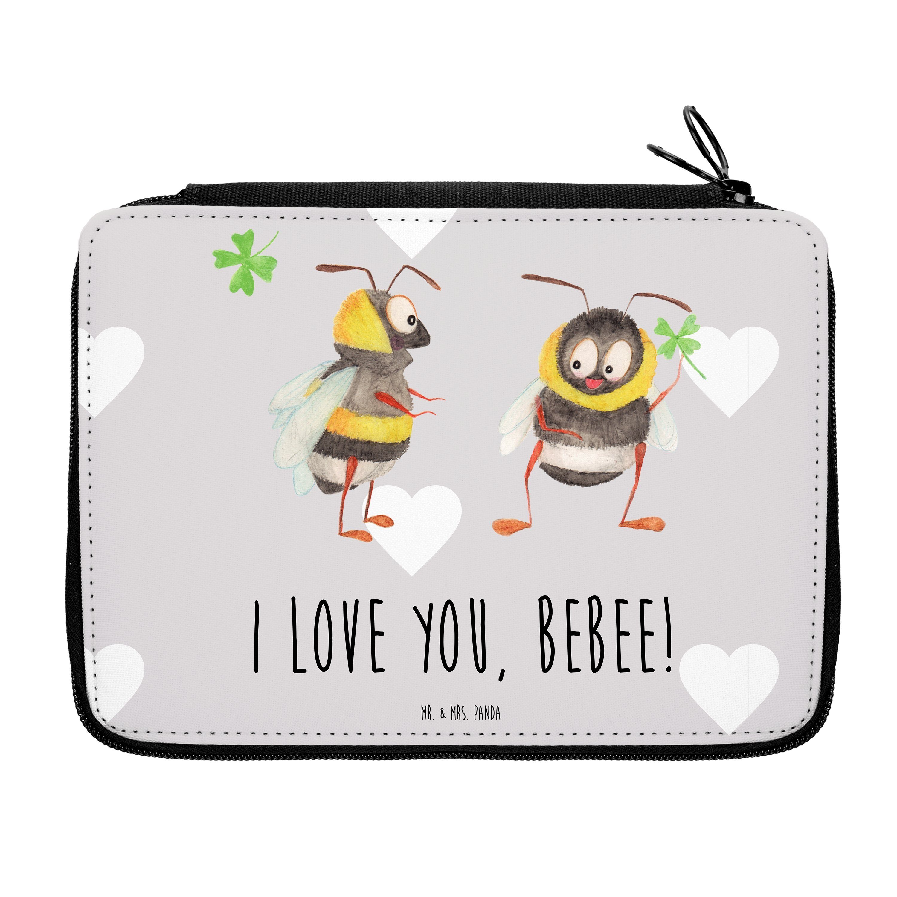 Mr. & Mrs. Panda Grau B, Pastell Liebesgeschenk, (1-tlg) Bienen Paar Federmäppchen - Stifte Geschenk, - Etui