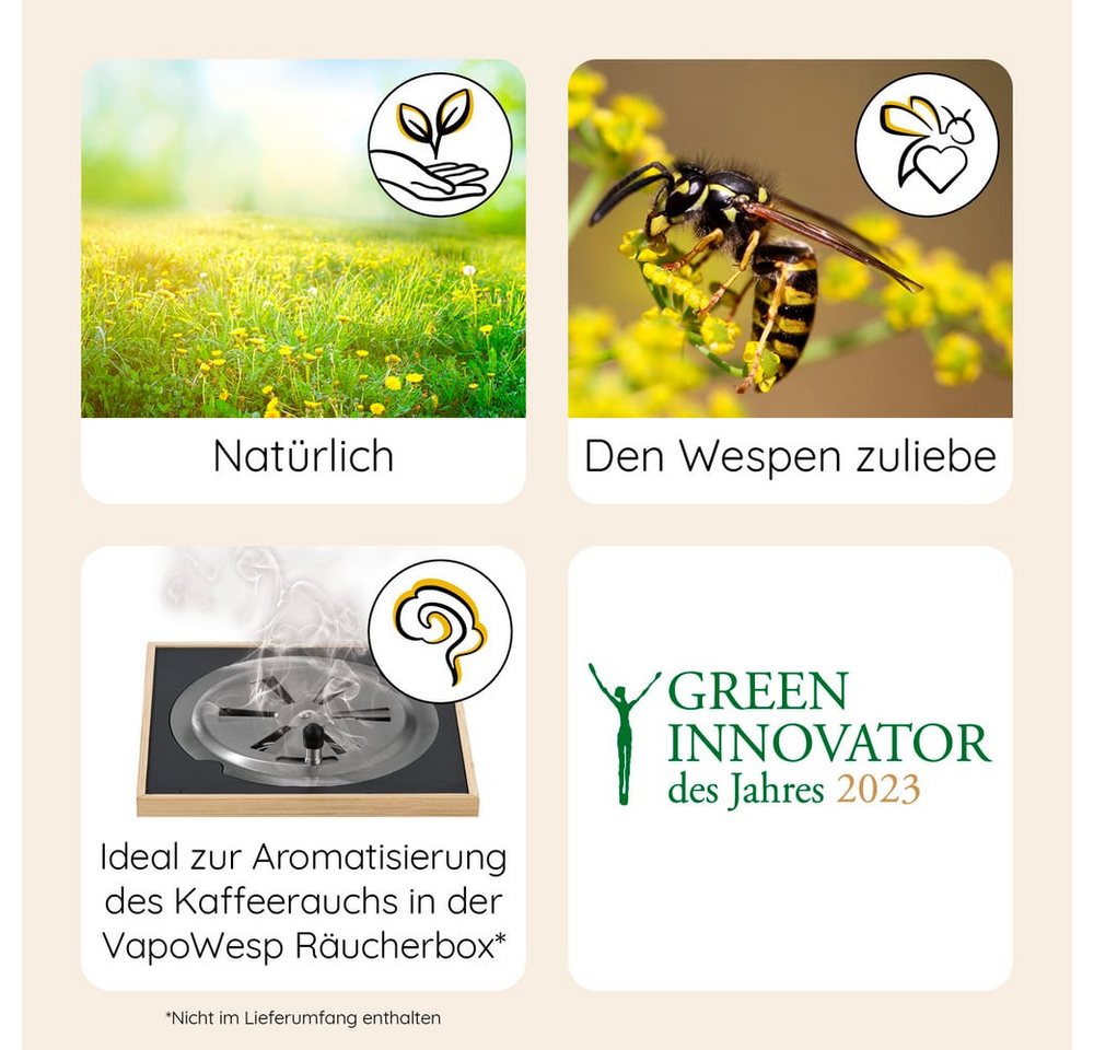 Thumbnail - VapoWesp Wespennestattrappe VapoSticks mit allen Sorten zum Mitnehmen (4 Sorten (12x je 7 g), (4-St), Räucherbox im Lief...