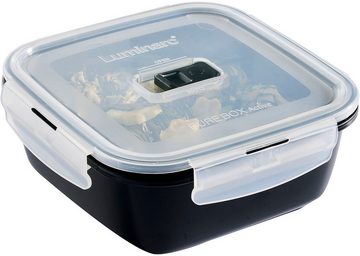 Luminarc Frischhaltedose Black Box, Glas, (Set, 2-tlg), Luft-/wasserdicht/ Clip & Close Verschluss, 76/122 cl