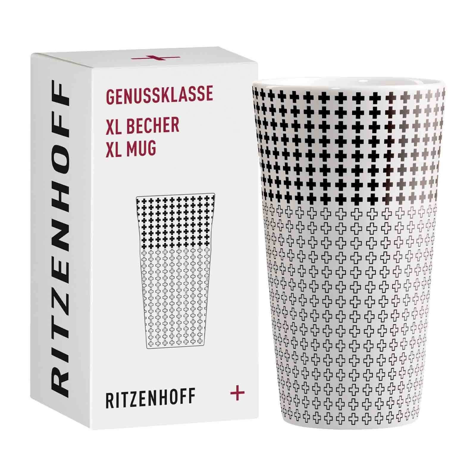 Becher Porzellan ml, XL Kaffeebecher 525 Ritzenhoff Genussklasse