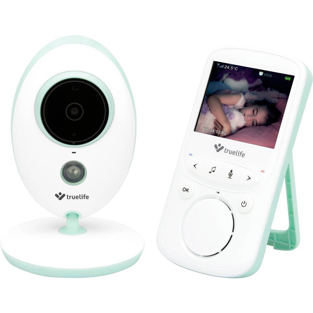 TrueLife Babyphone Babyphone mit Kamera TLVMMNCV24PWB, Akku-Ladefunktion, Gegensprechfunktion, Nachtsichtfunktion