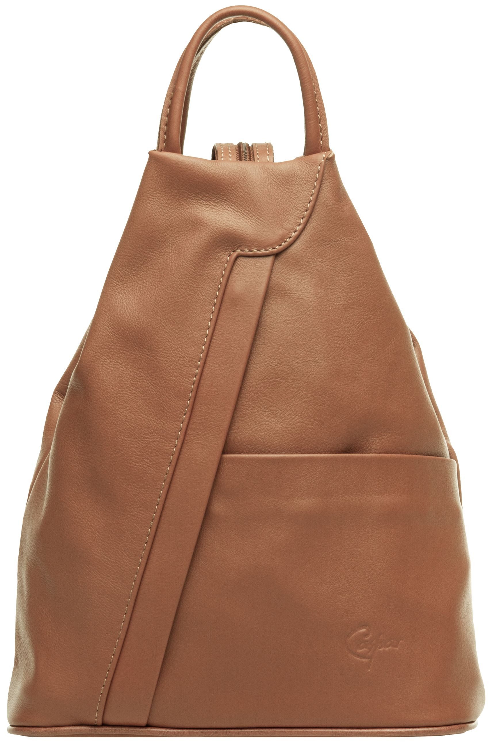 Caspar Cityrucksack 2in1 sportliche Leder Schultertasche günstig online kaufen