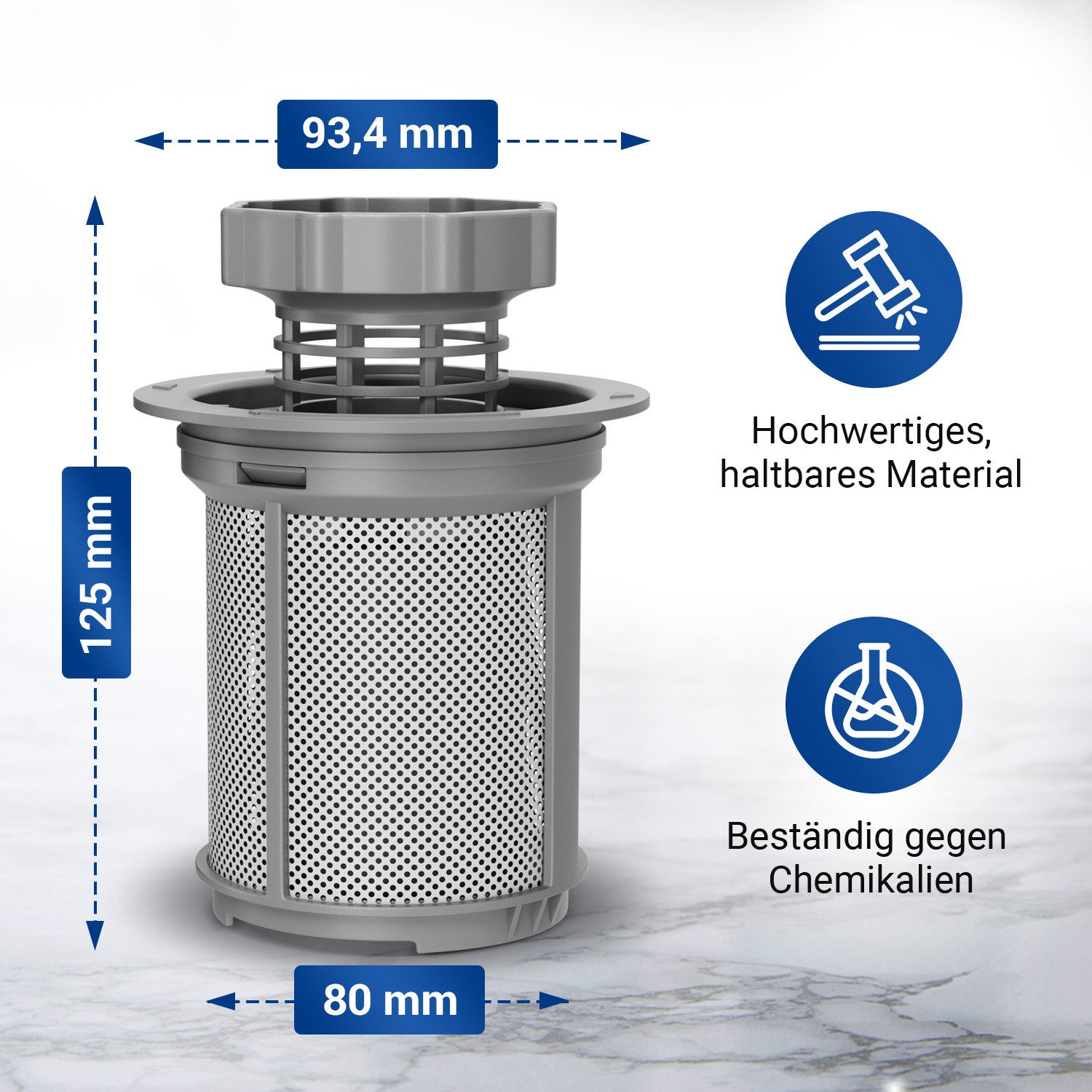 VIOKS Ersatzfilter Sieb Set Ersatz für Bosch 10002494, 3teilig Grobsieb + Feinsieb + Mikrosieb für Geschirrspüler – Bild 2 von 5