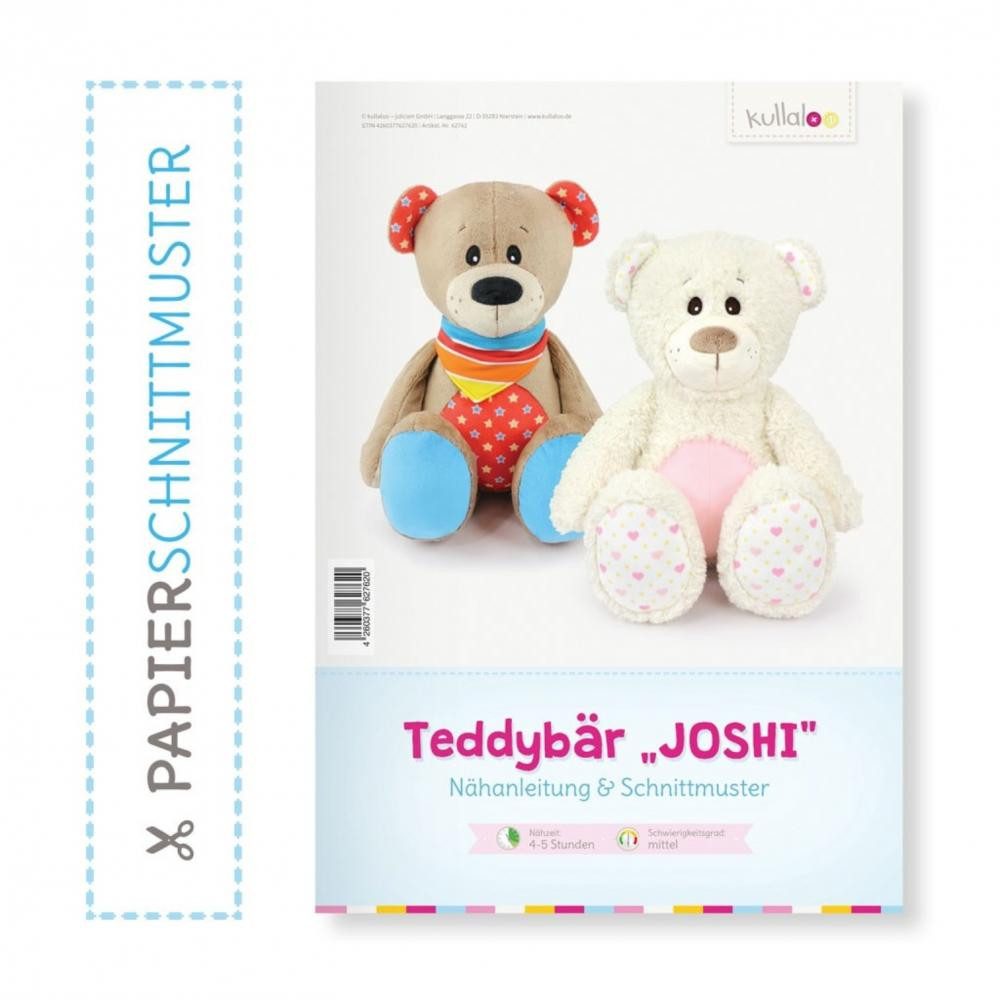 kullaloo Bücher-Adventskalender - Papierschnittmuster Nähnaleitung Teddy JOSHI