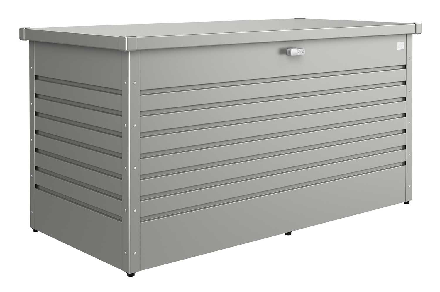 Biohort Stahl cm, B 79 x FREIZEIT, 160 Gartenbox abschließbar, metallic, T Quarzgrau feuerverzinkt